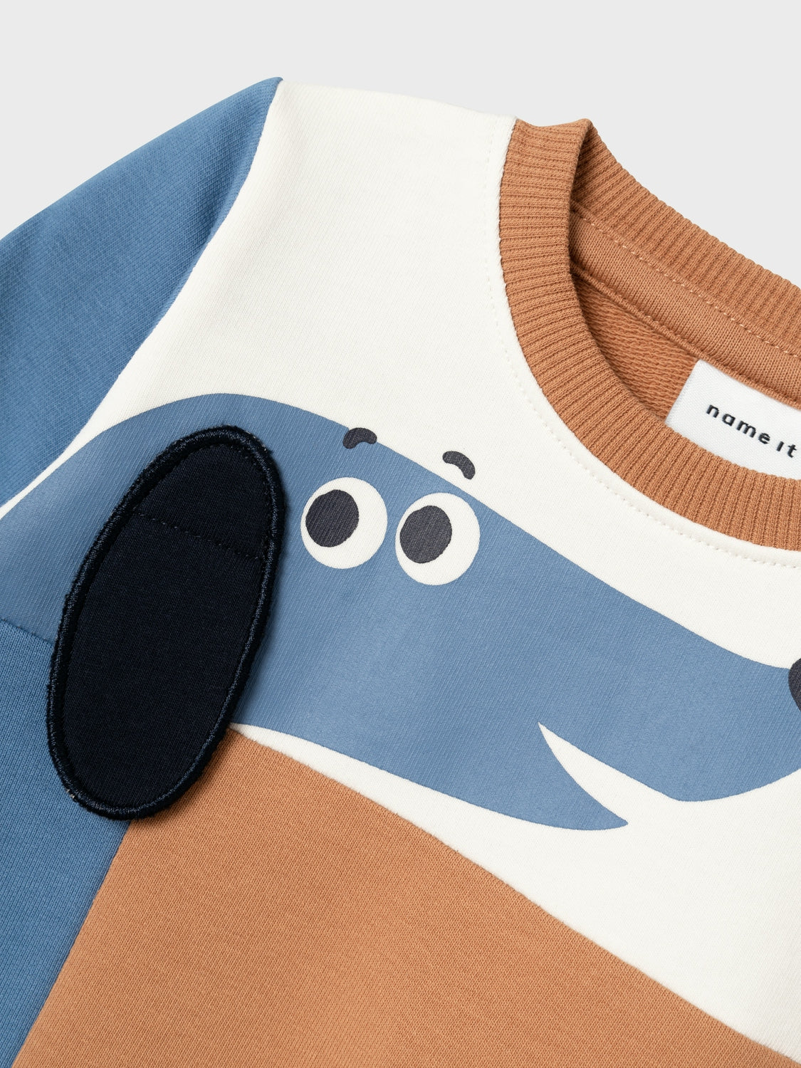 Sudadera Tricolor Perrito Bebé Marrón