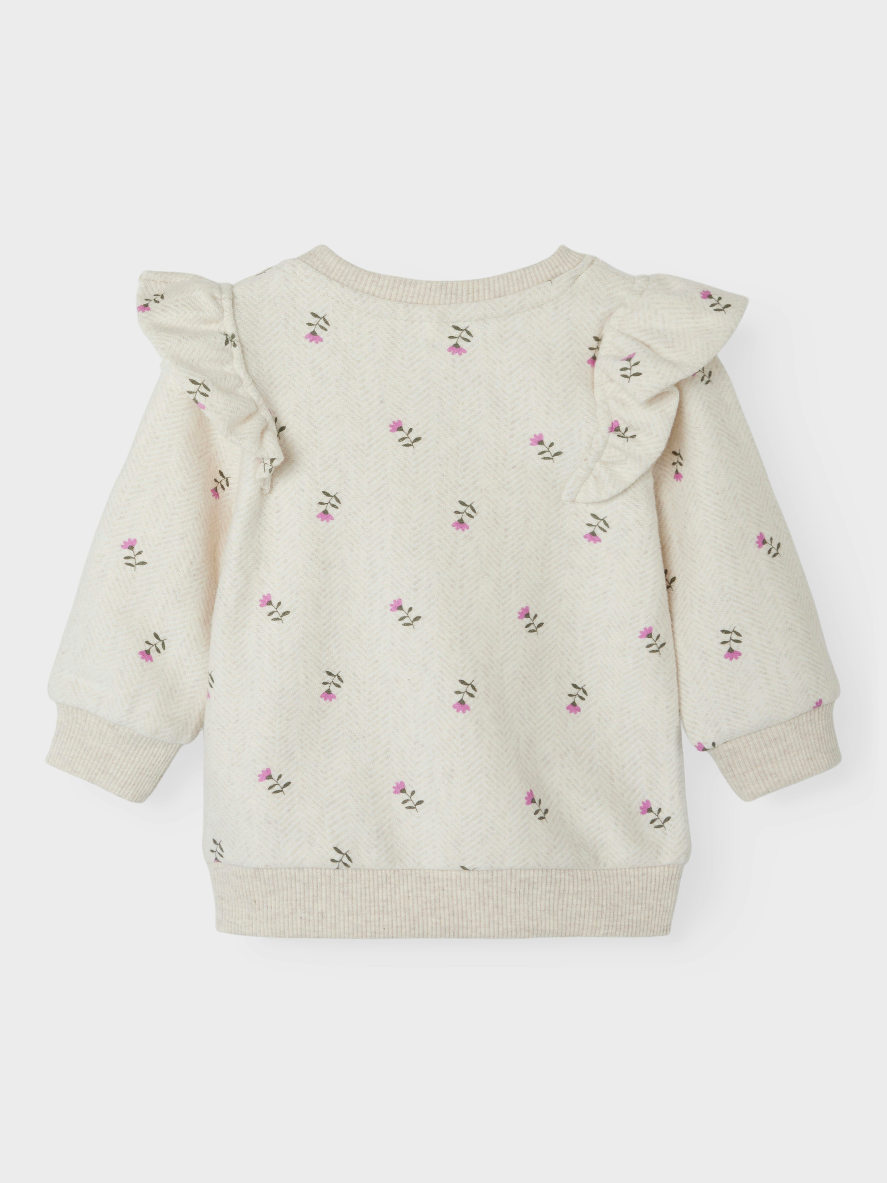 Sudadera Volantes Bebé Beige