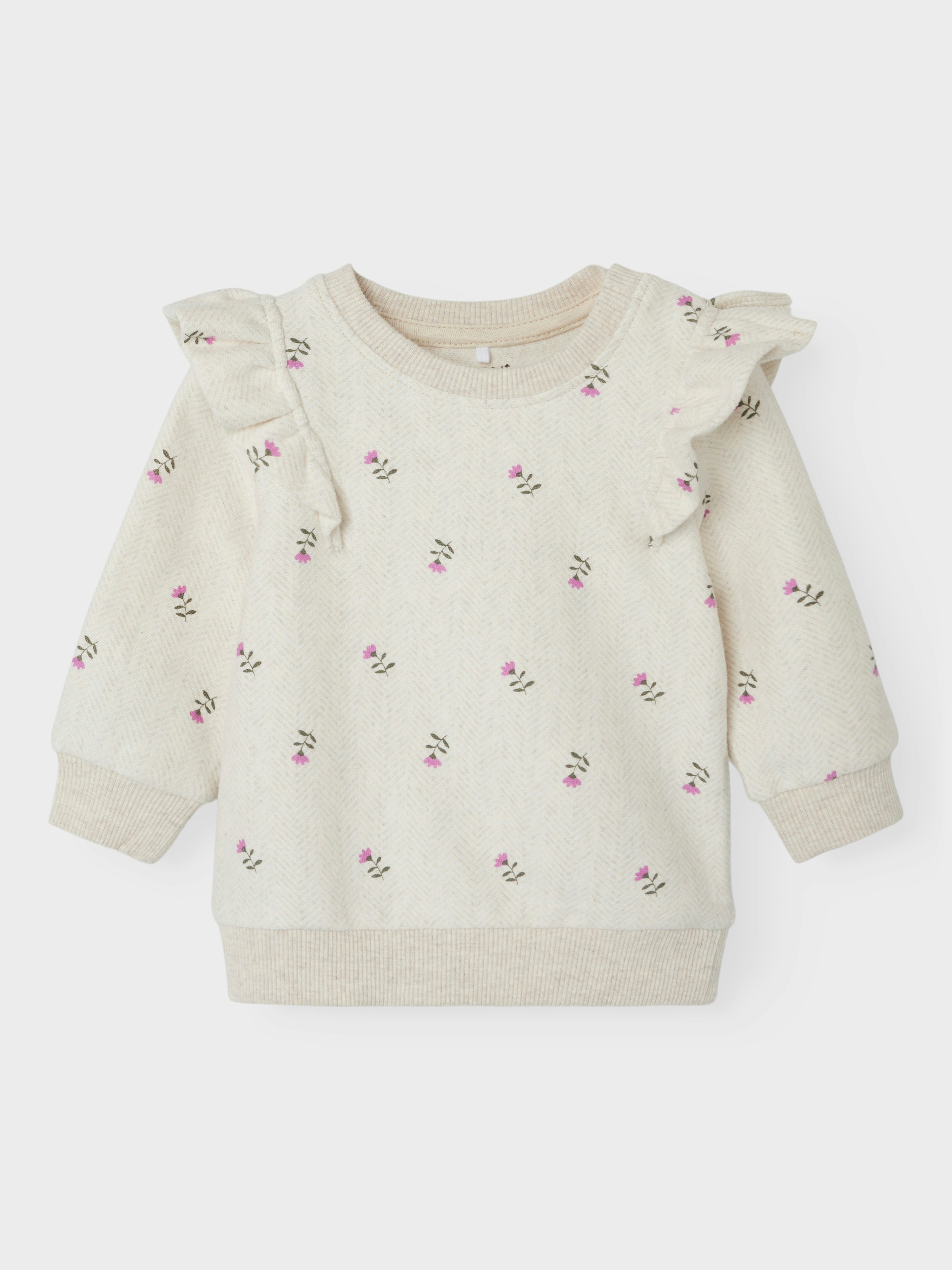 Sudadera Volantes Bebé Beige