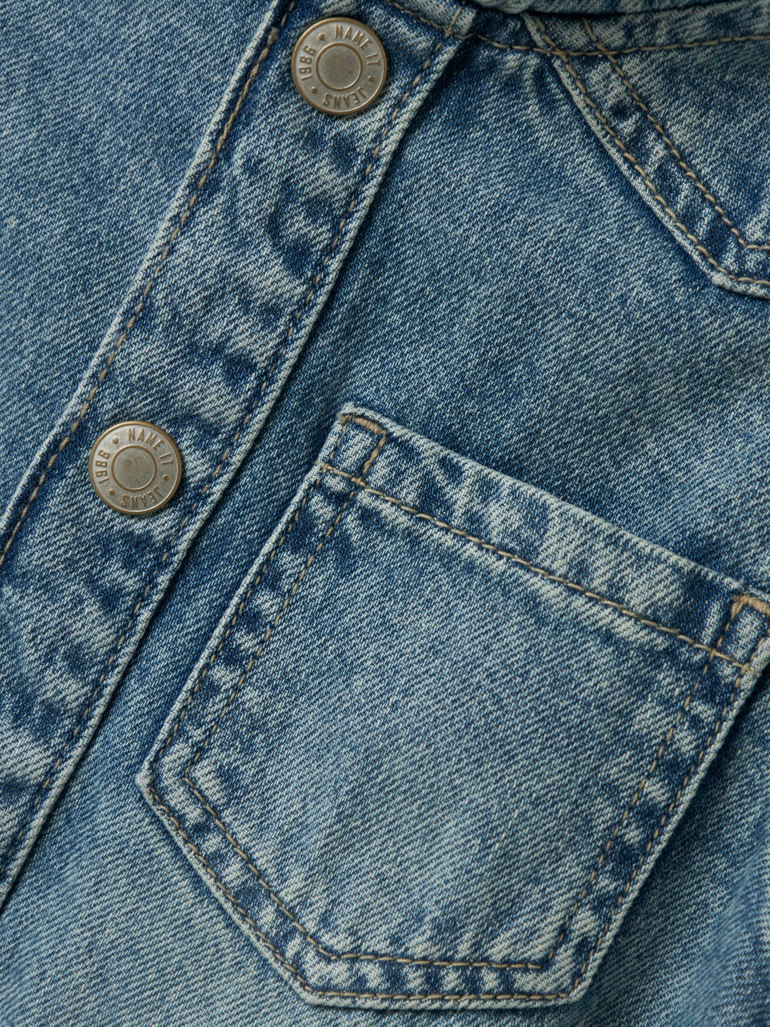 Chaqueta Denim Capucha Mini