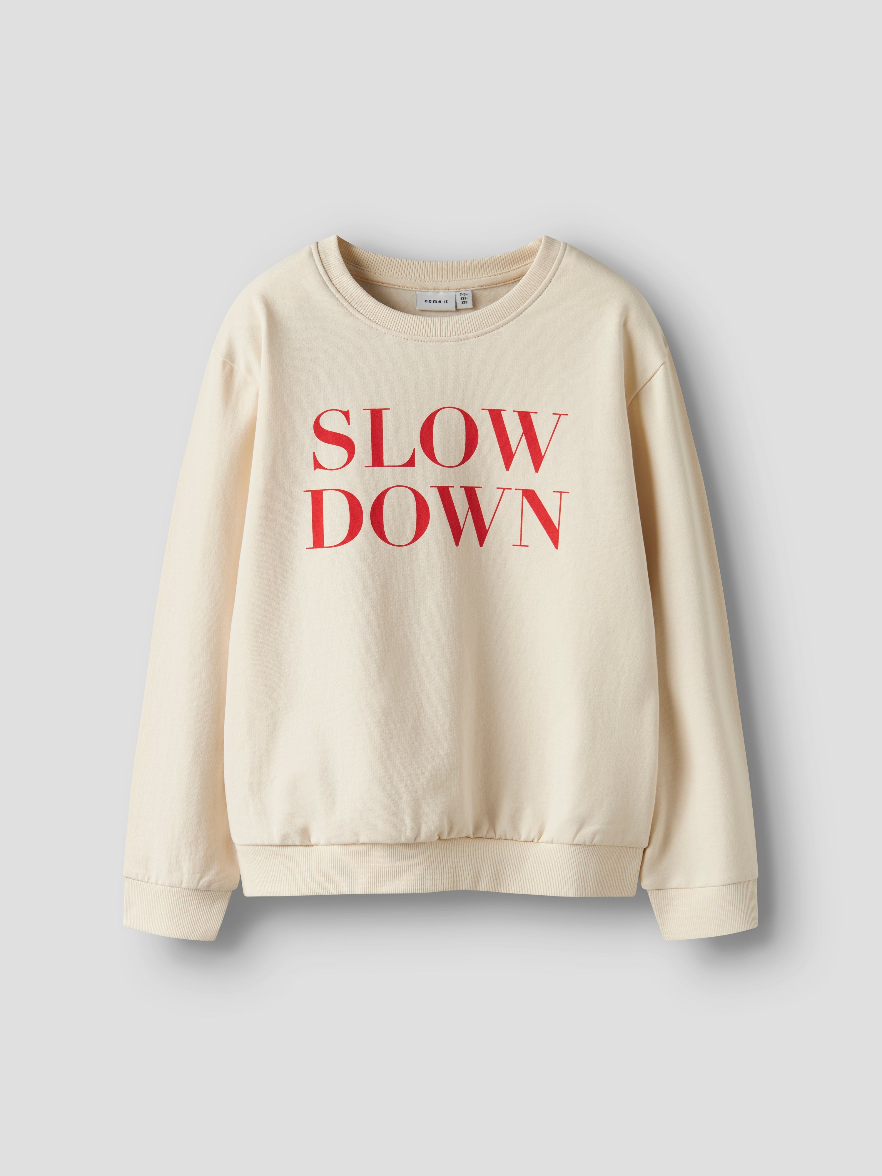 Sudadera Slow Down Beige Kid