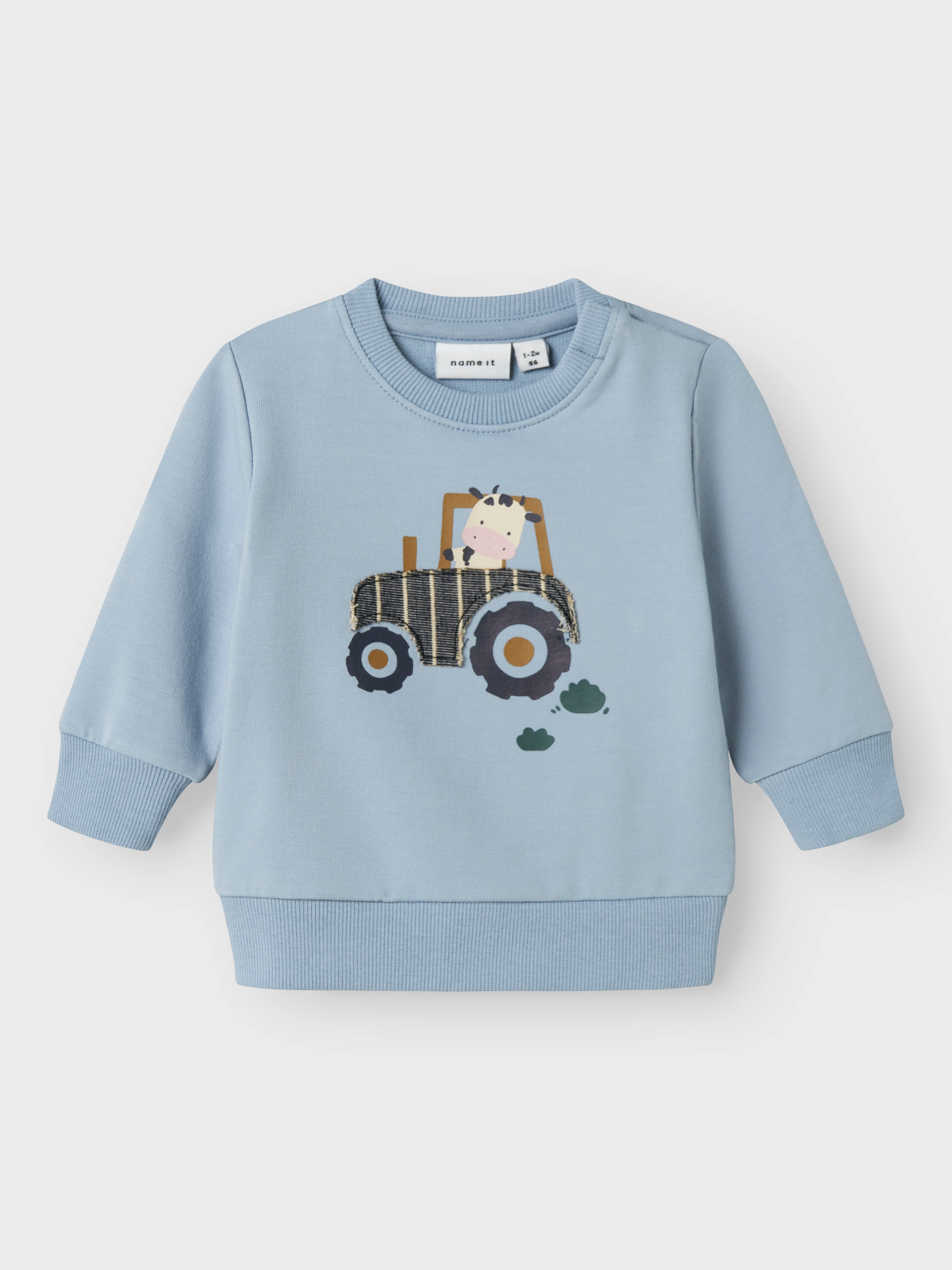 Sudadera Vaca Azul Bebé