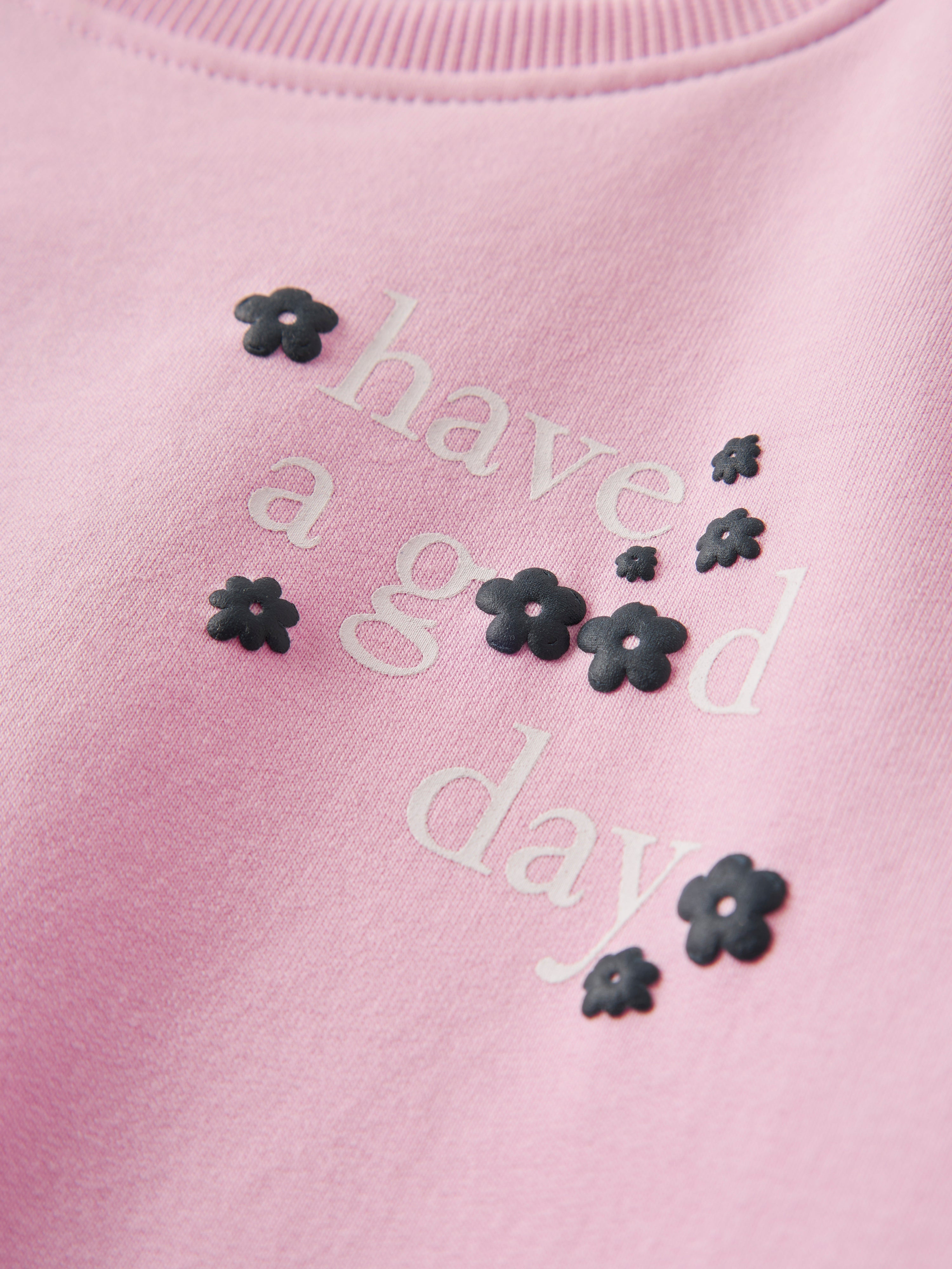 Sudadera Good Day Rosa Mini