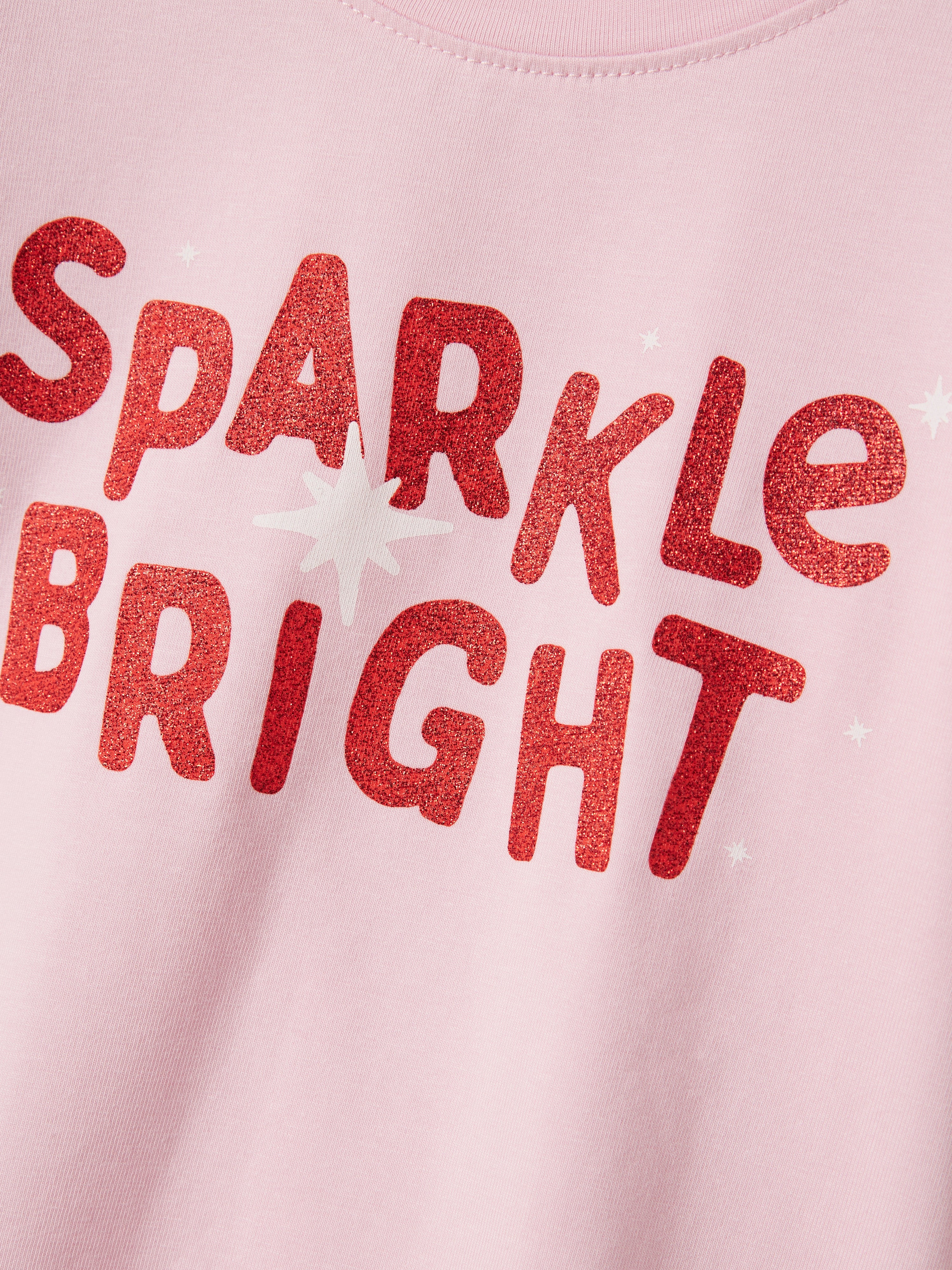 Camiseta Glitter Rosa Mini