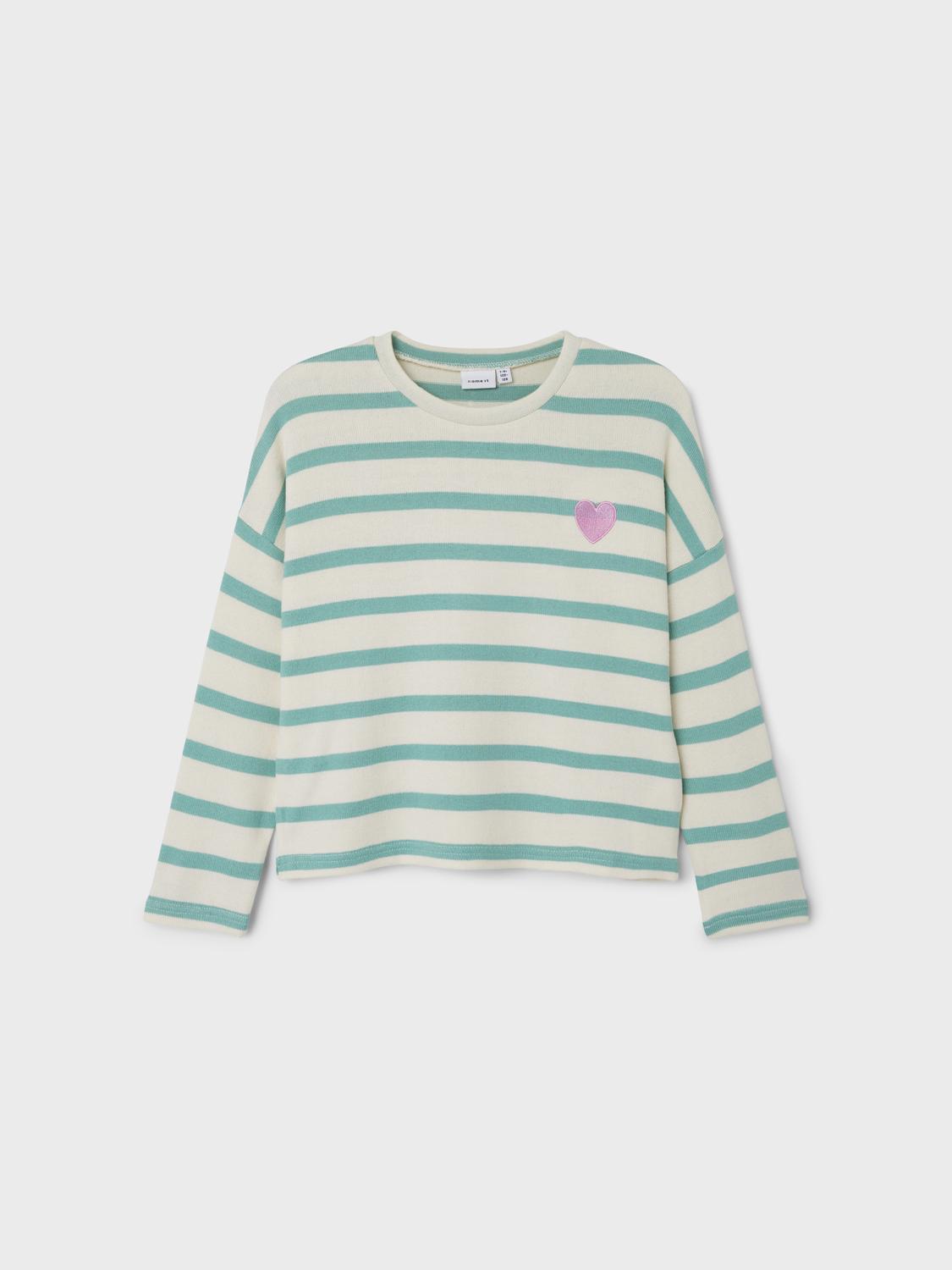 Jersey Rayas Corazón Kid Turquesa