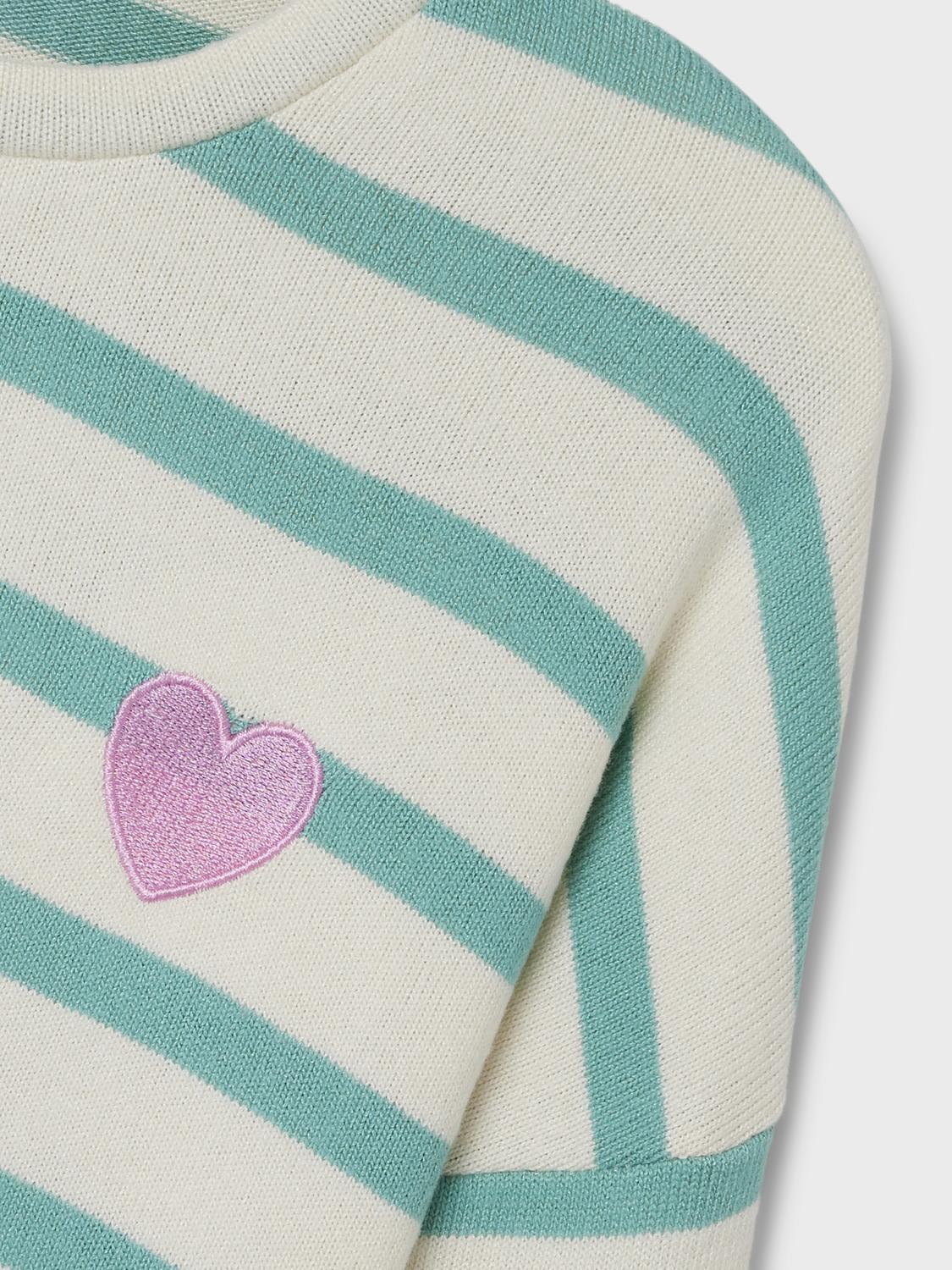 Jersey Rayas Corazón Kid Turquesa