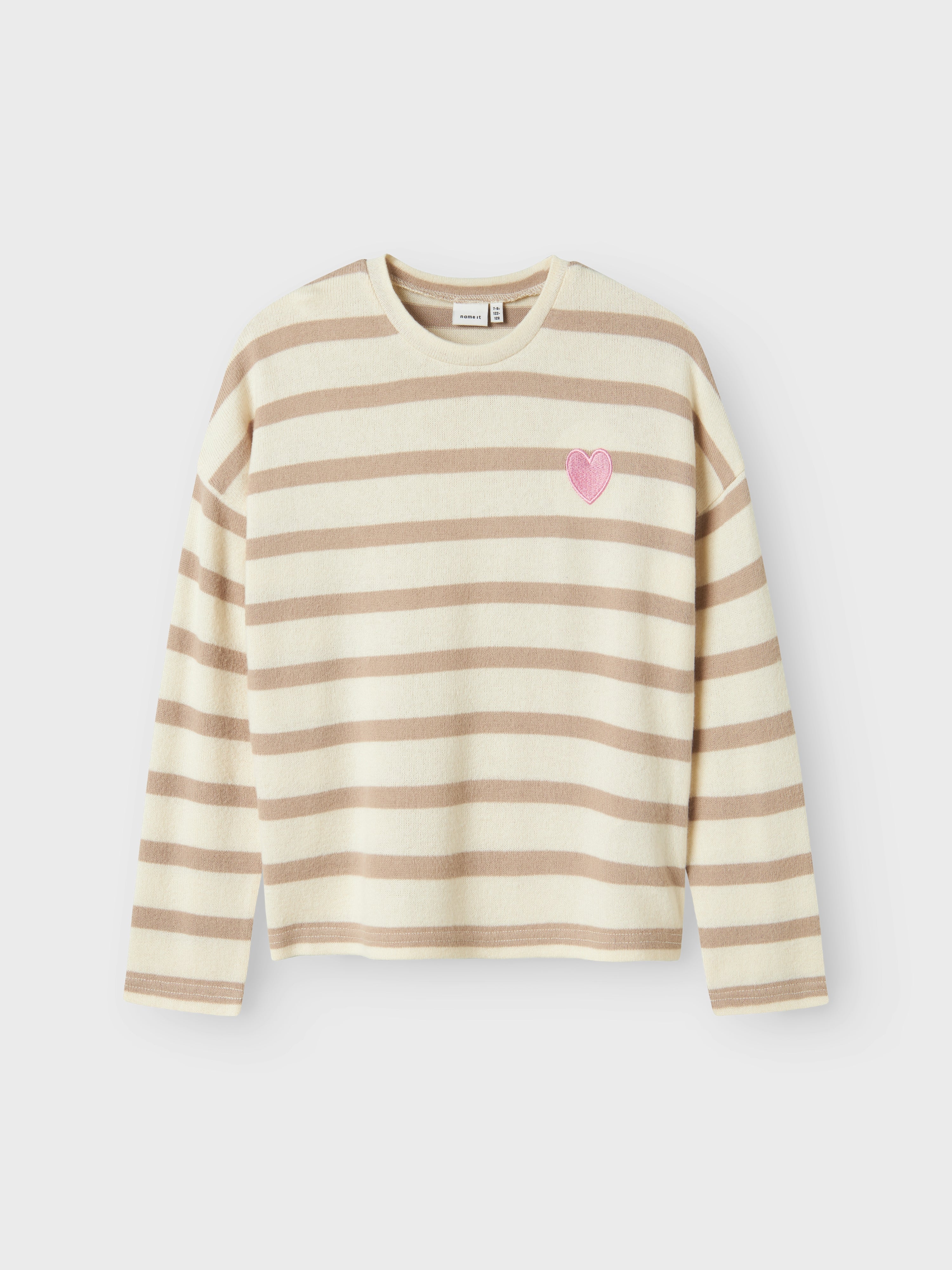 Jersey Rayas Corazón Kid Beige