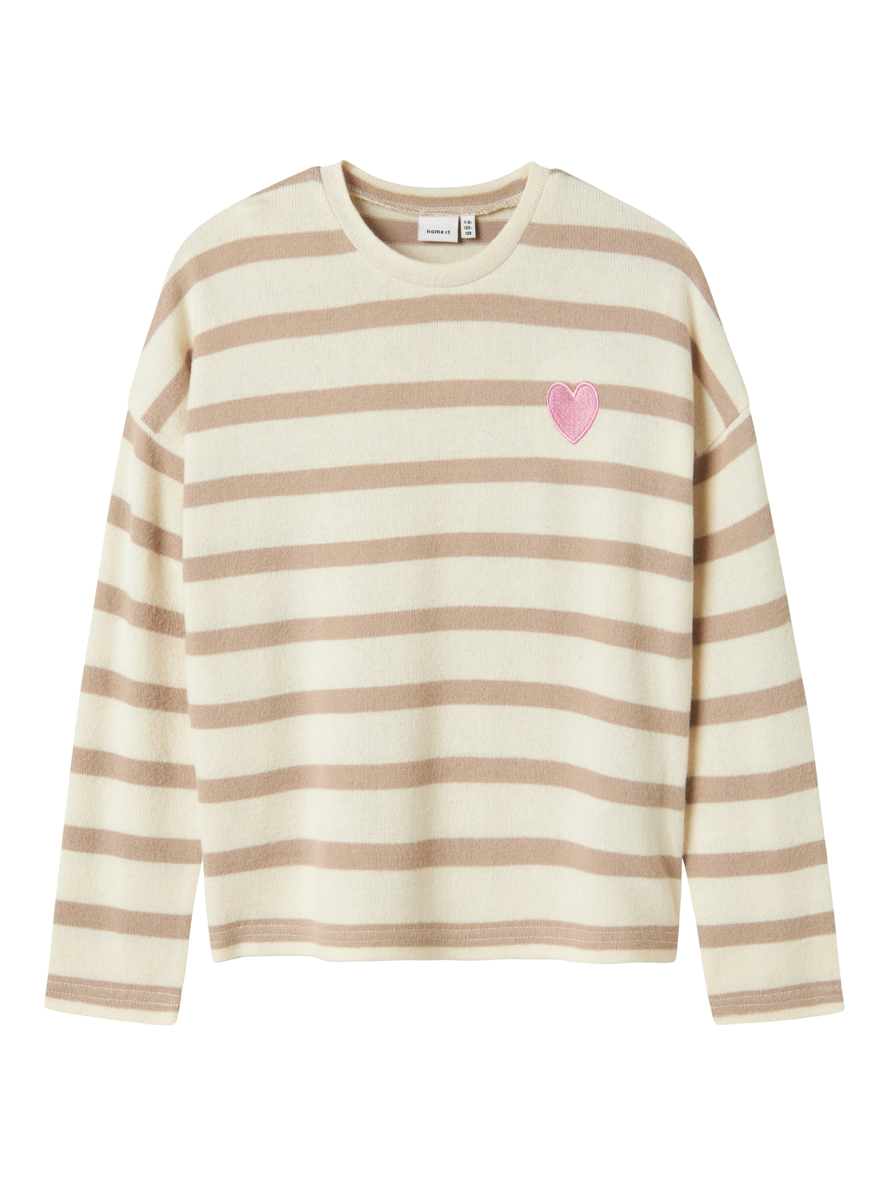 Jersey Rayas Corazón Kid Beige