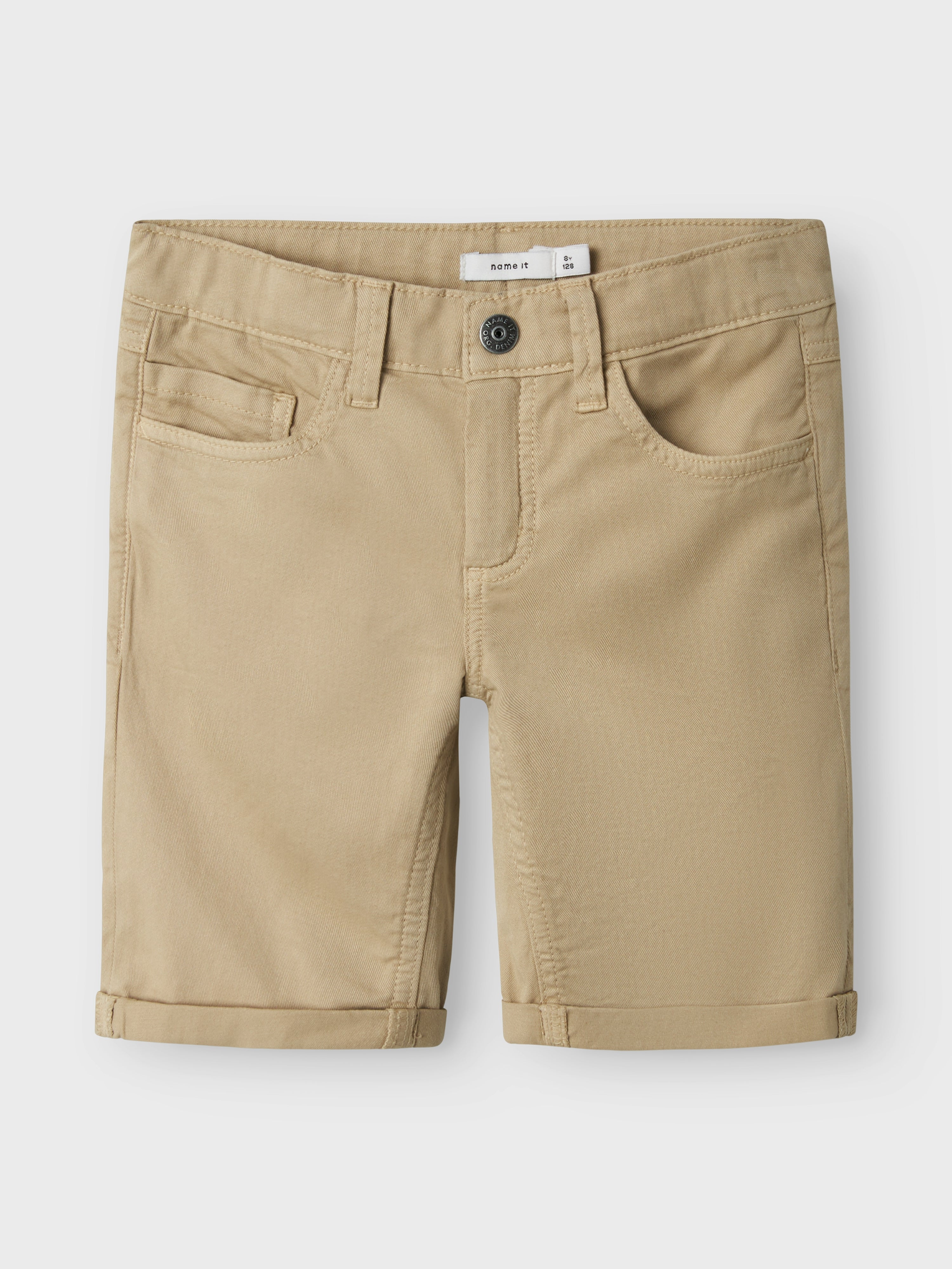 Short Dobladillo Beige Kid