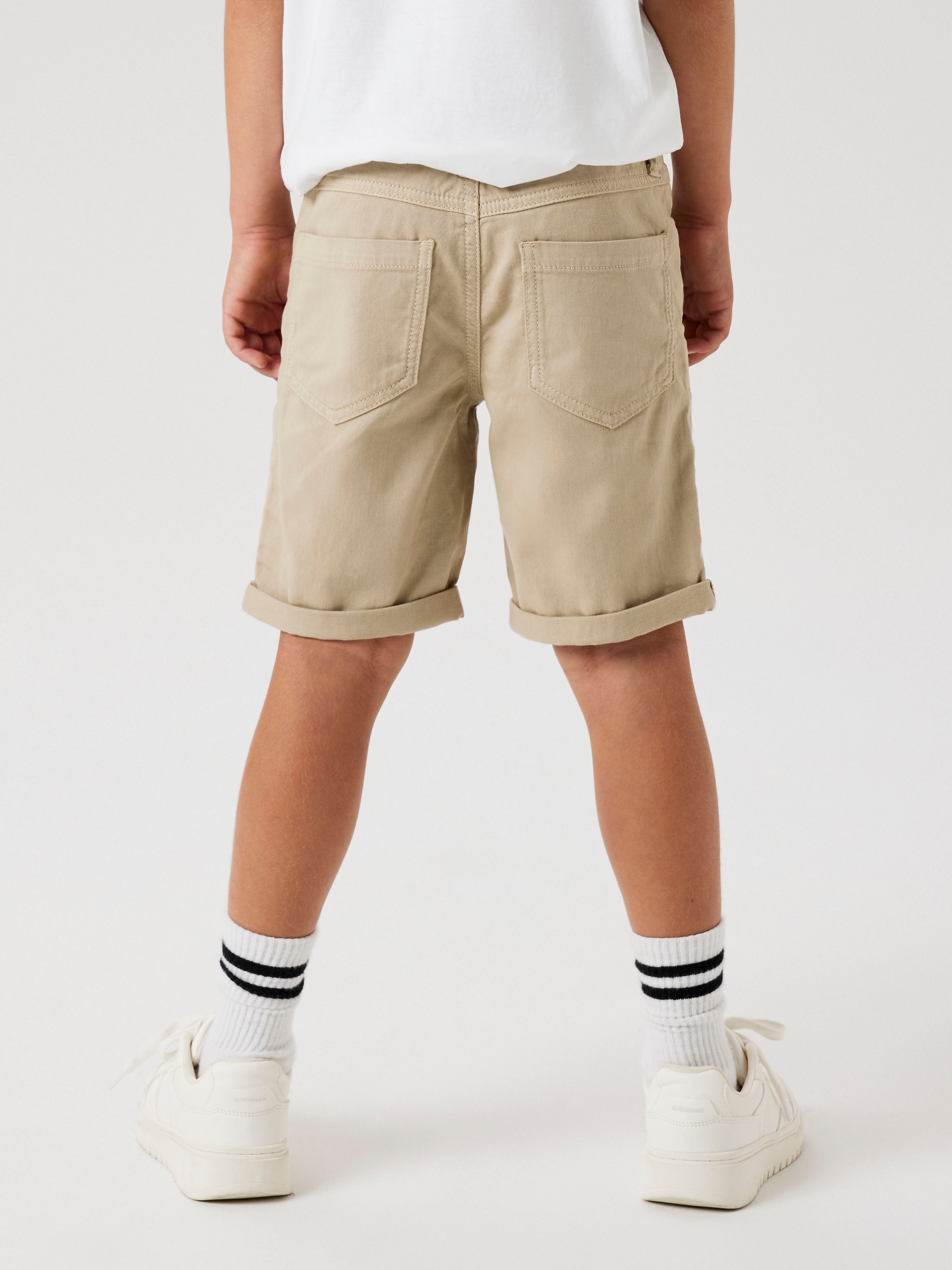 Short Dobladillo Beige Mini