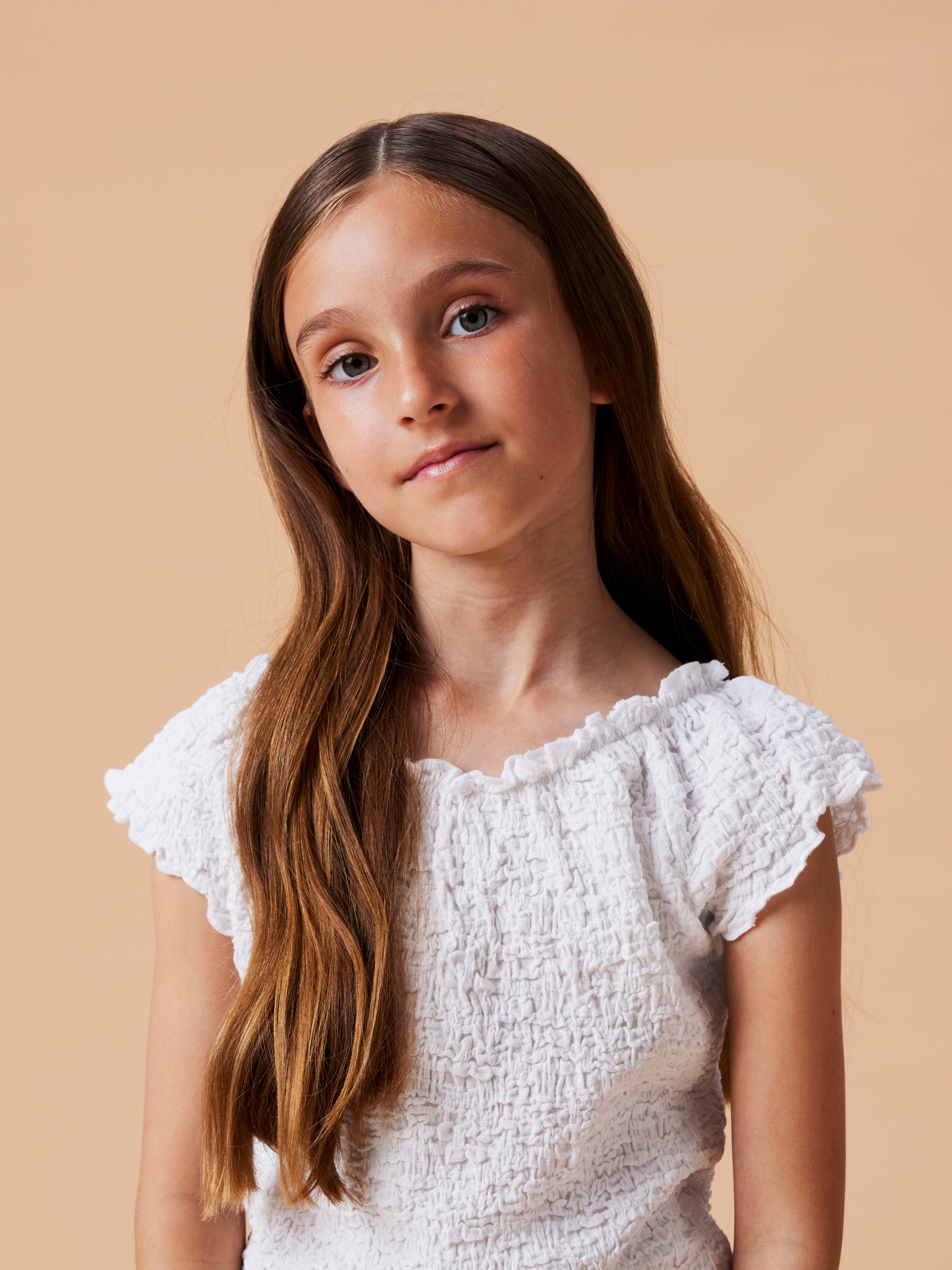 Top Nido De Abeja Blanco Kid