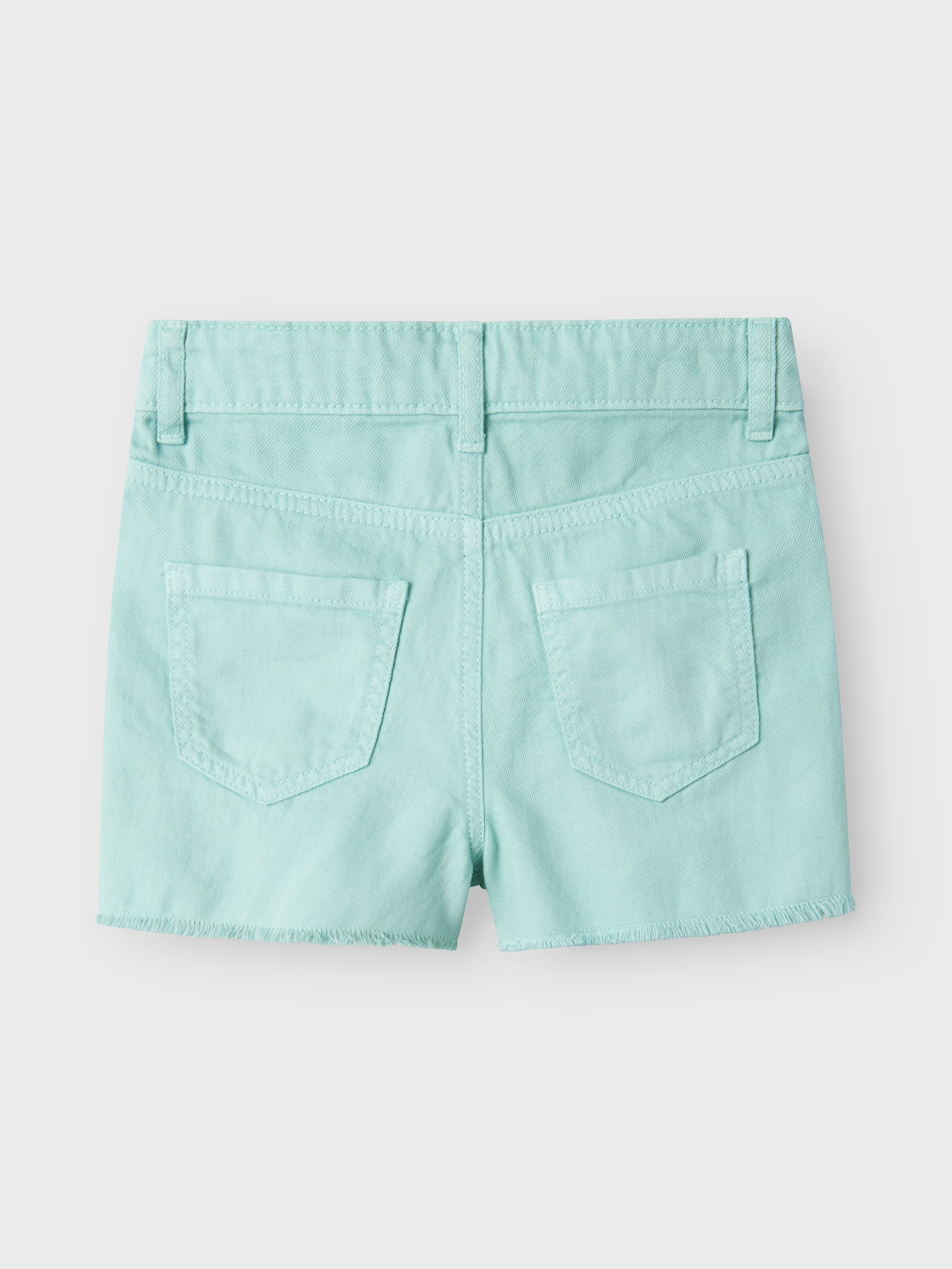 Short Vaquero Deshilachado Verde Agua Mini