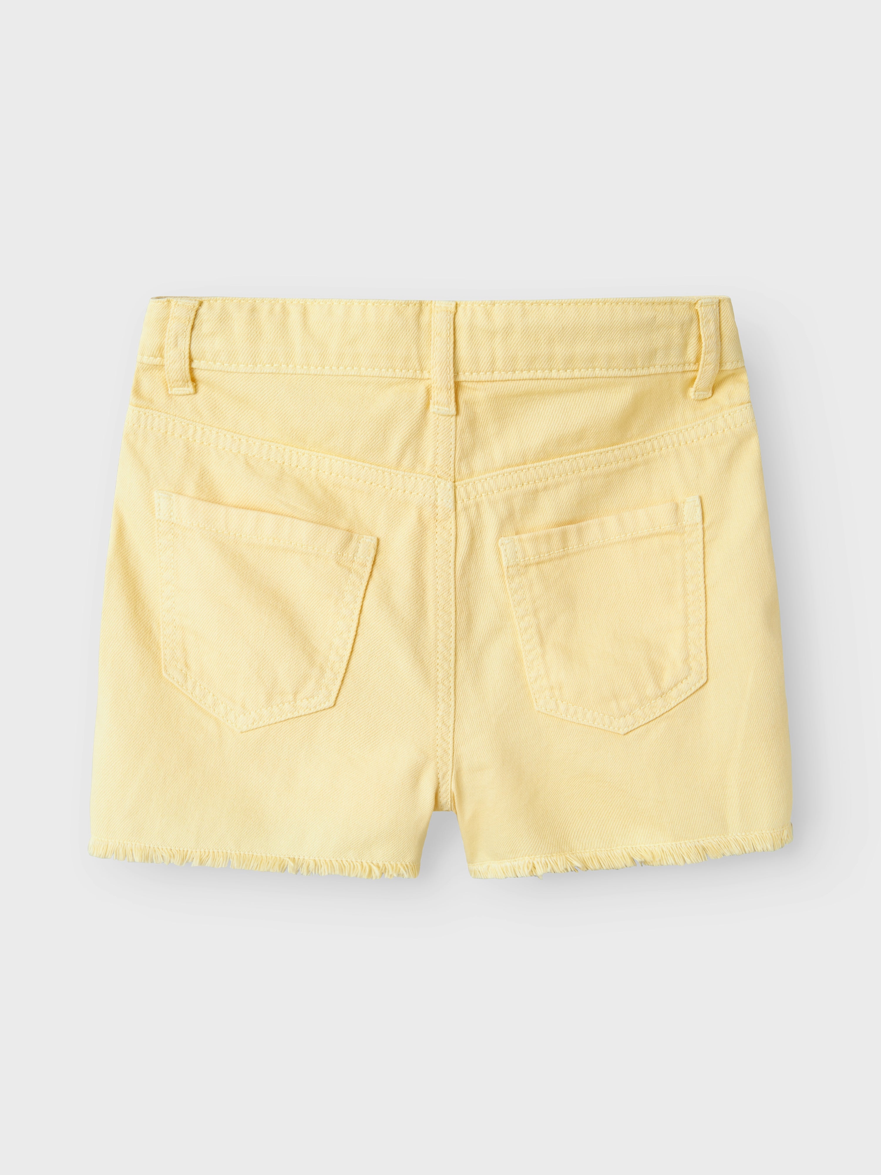 Short Vaquero Deshilachado Amarillo Mini
