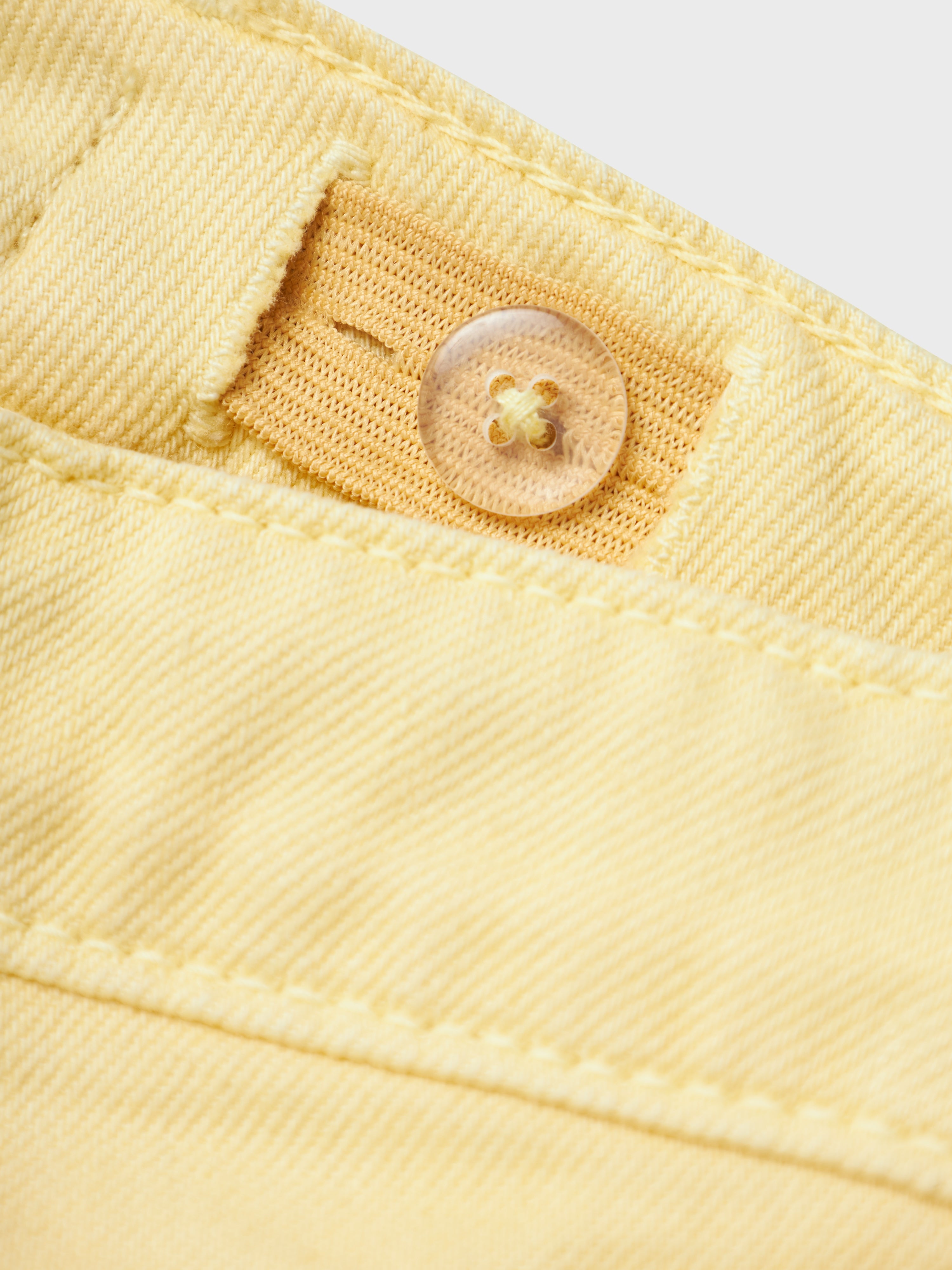 Short Vaquero Deshilachado Amarillo Mini