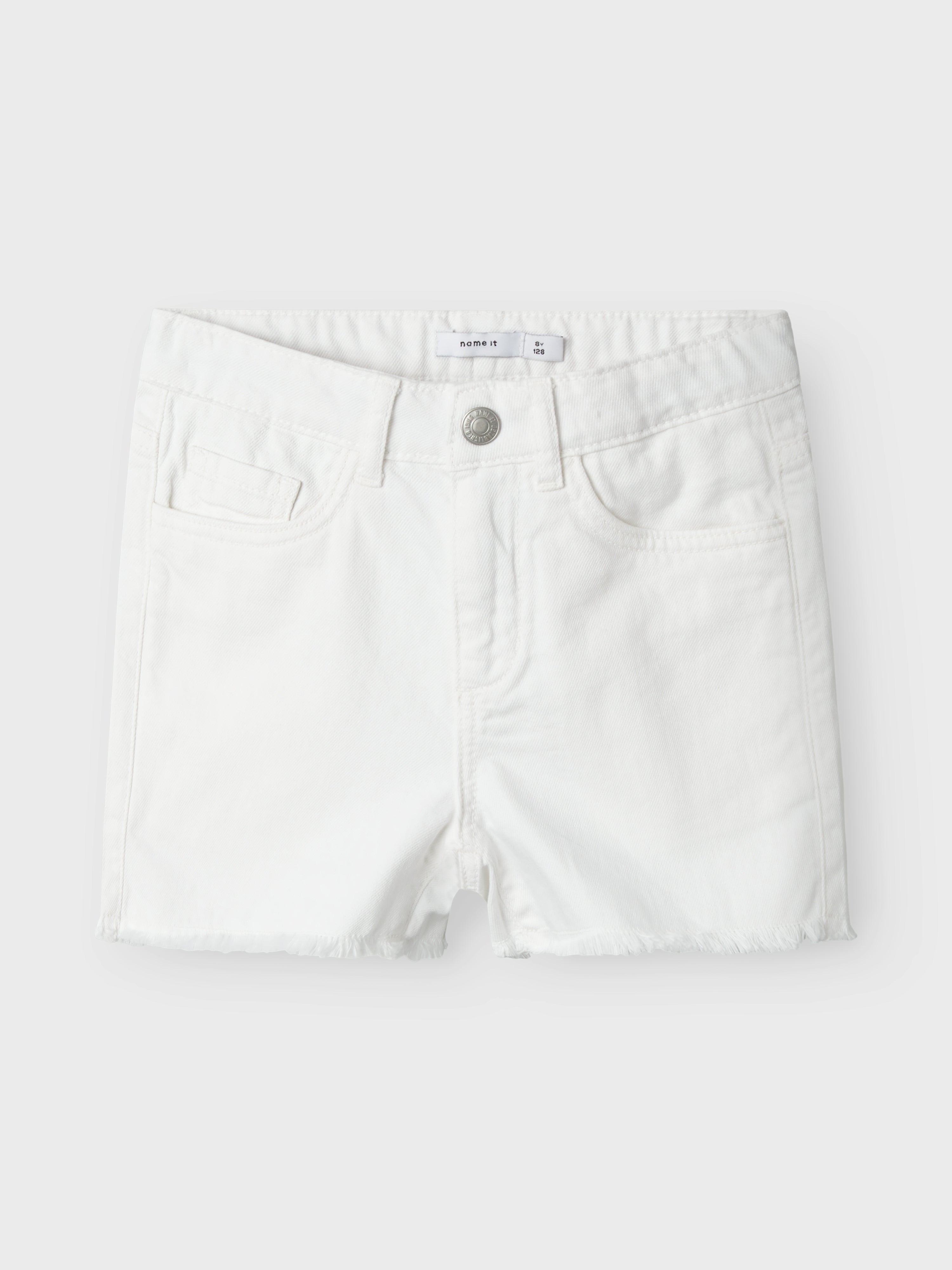 Short Vaquero Deshilachado Blanco Kid
