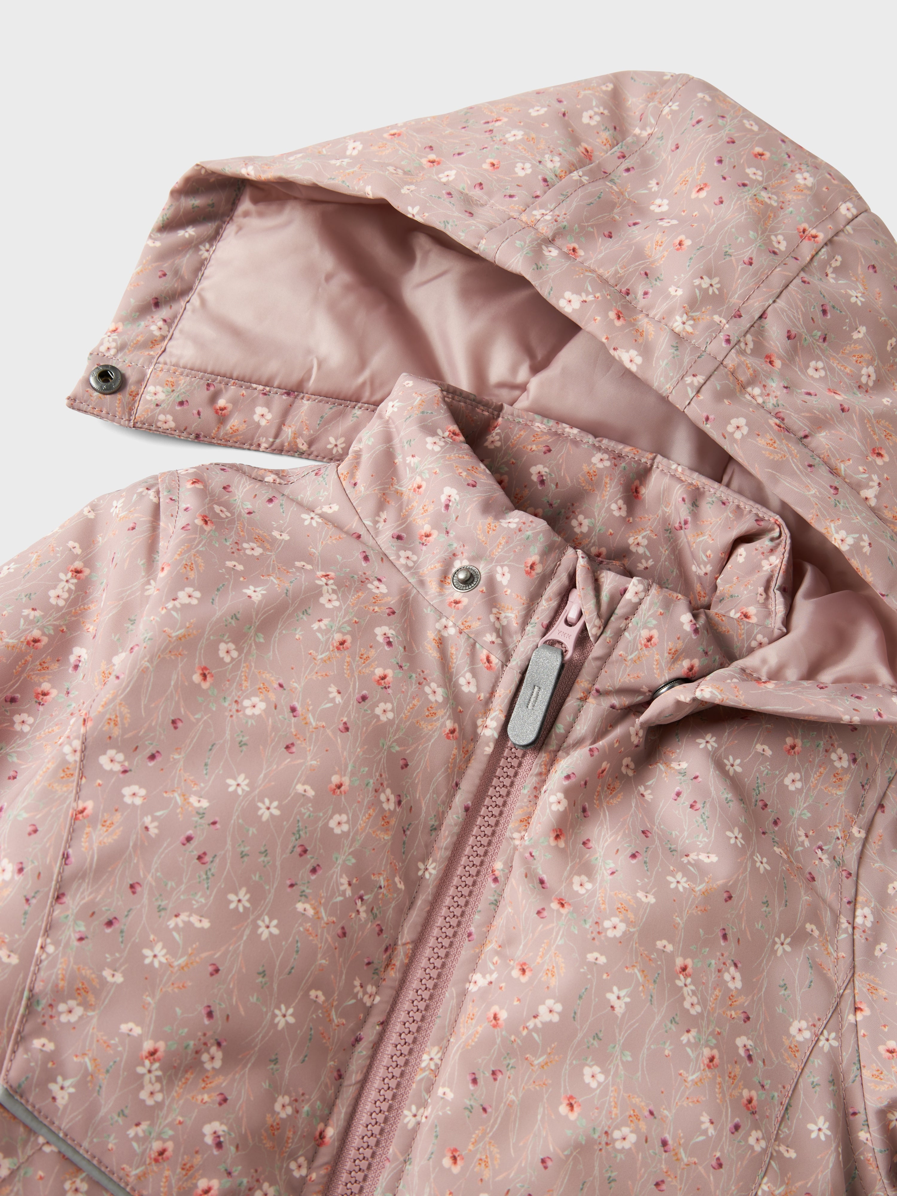 Chaqueta Acolchada Floral Rosa Mini
