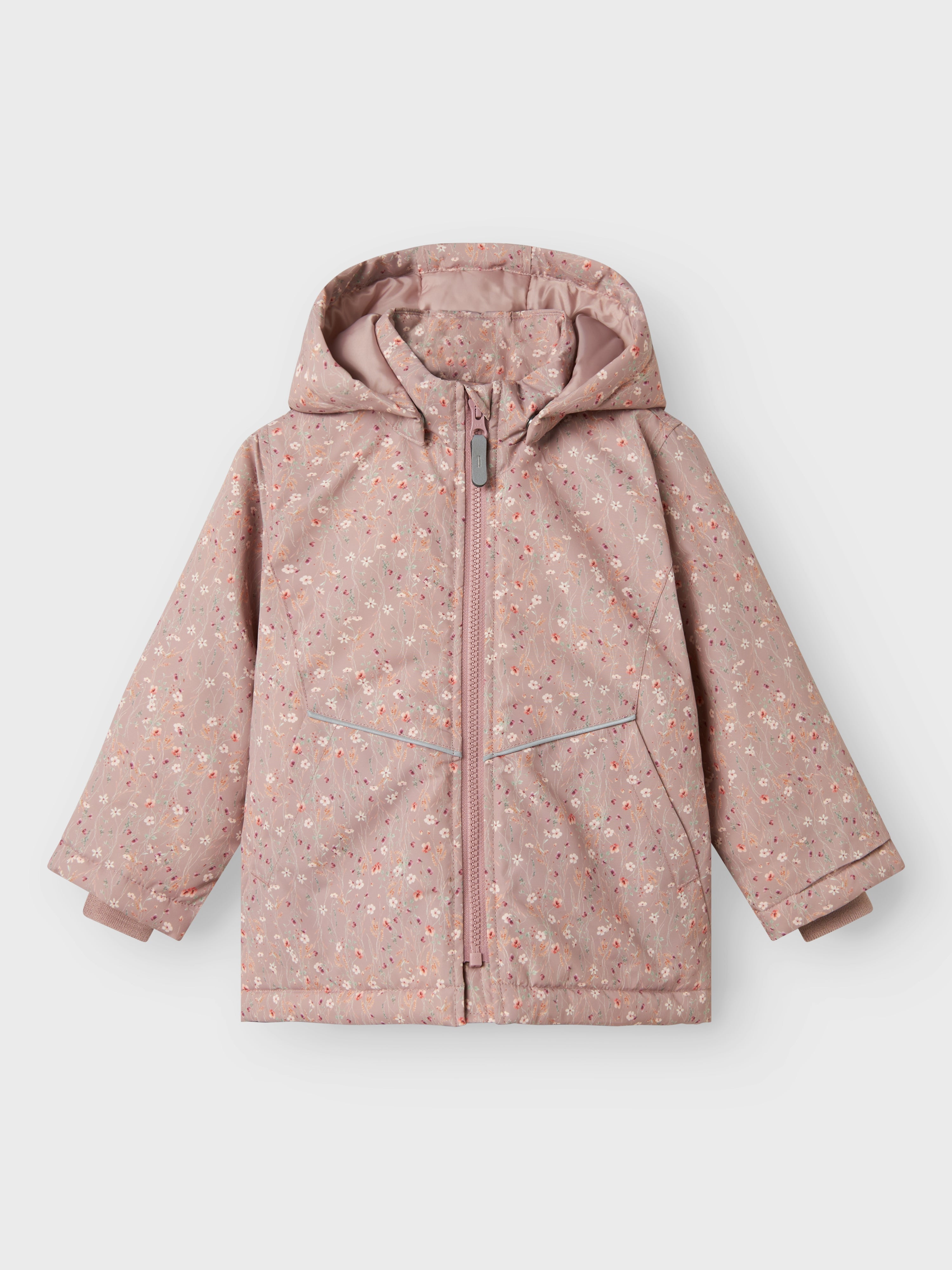 Chaqueta Acolchada Floral Rosa Mini