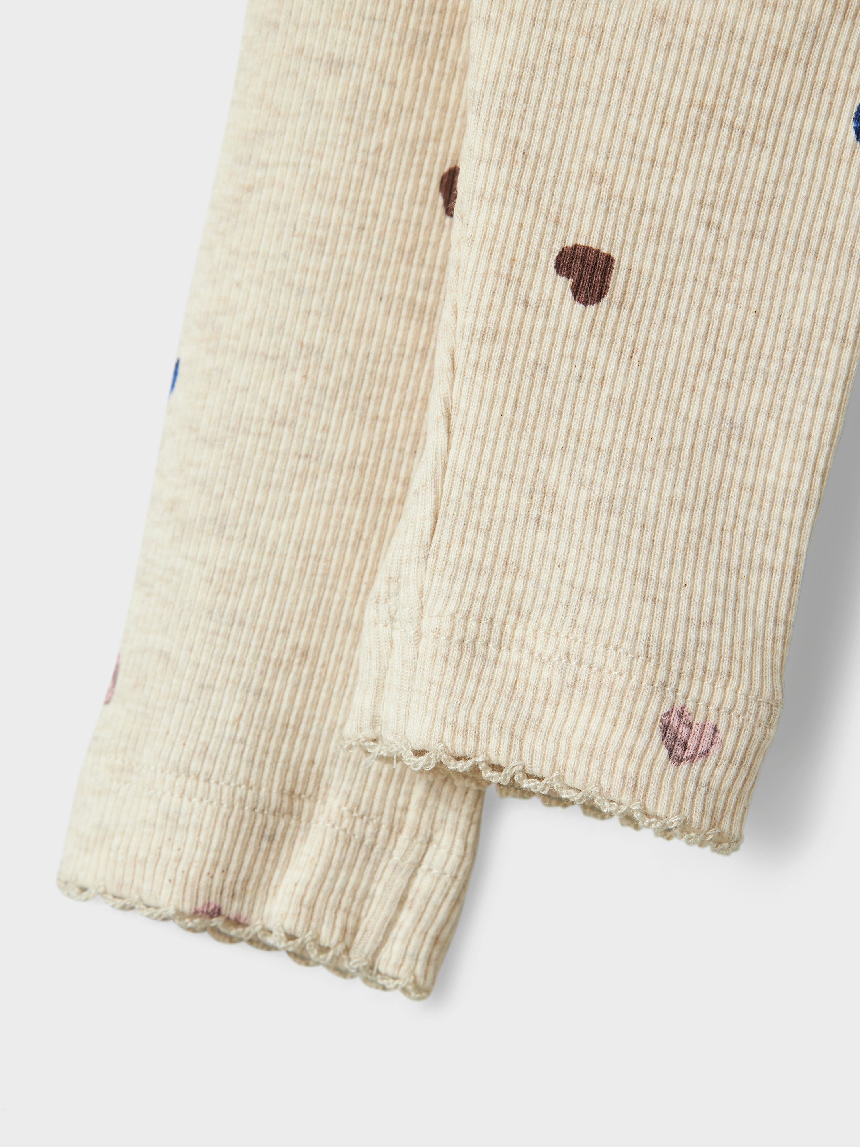 Legging Corazones Bebé Beige