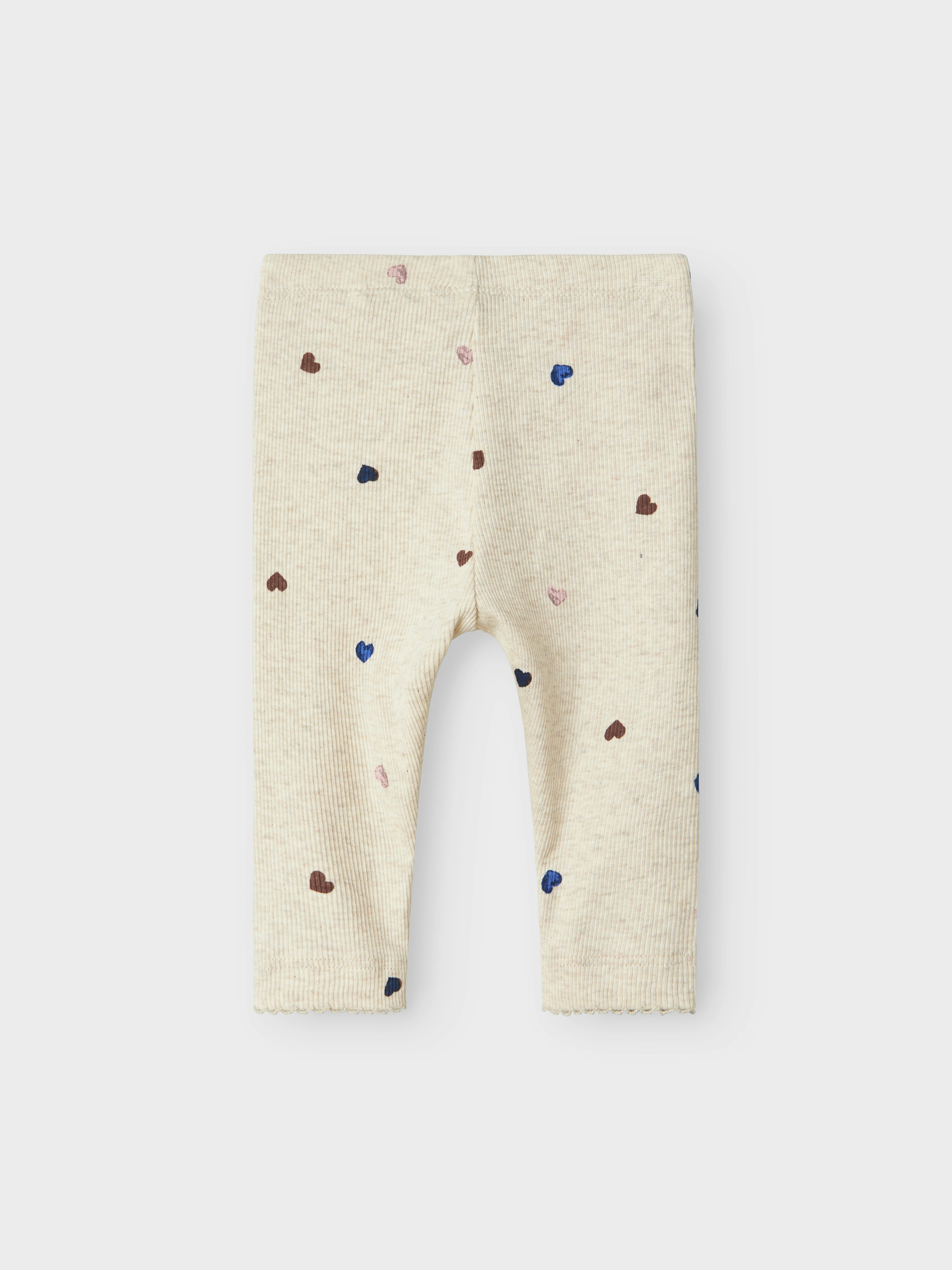Legging Corazones Bebé Beige