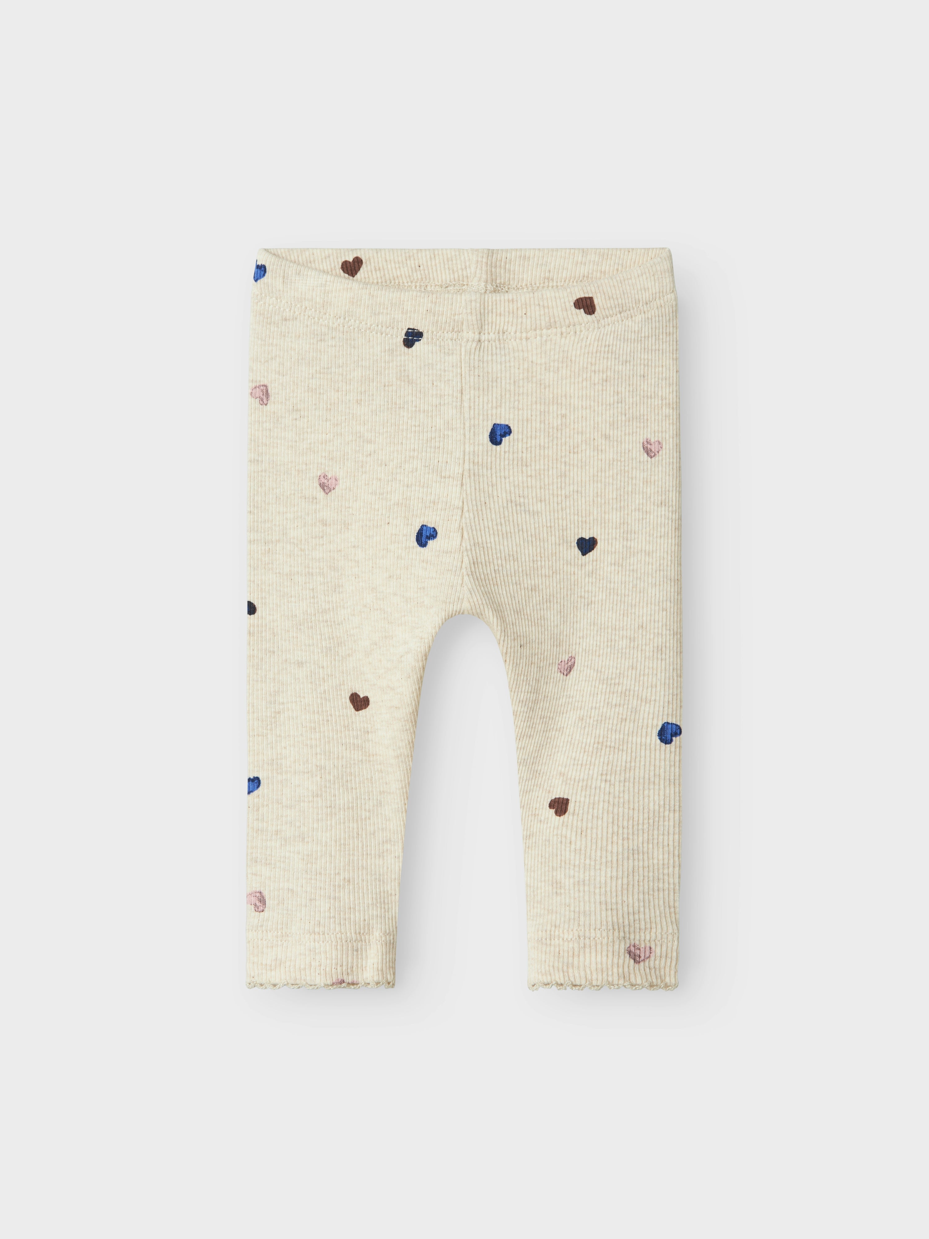 Legging Corazones Bebé Beige