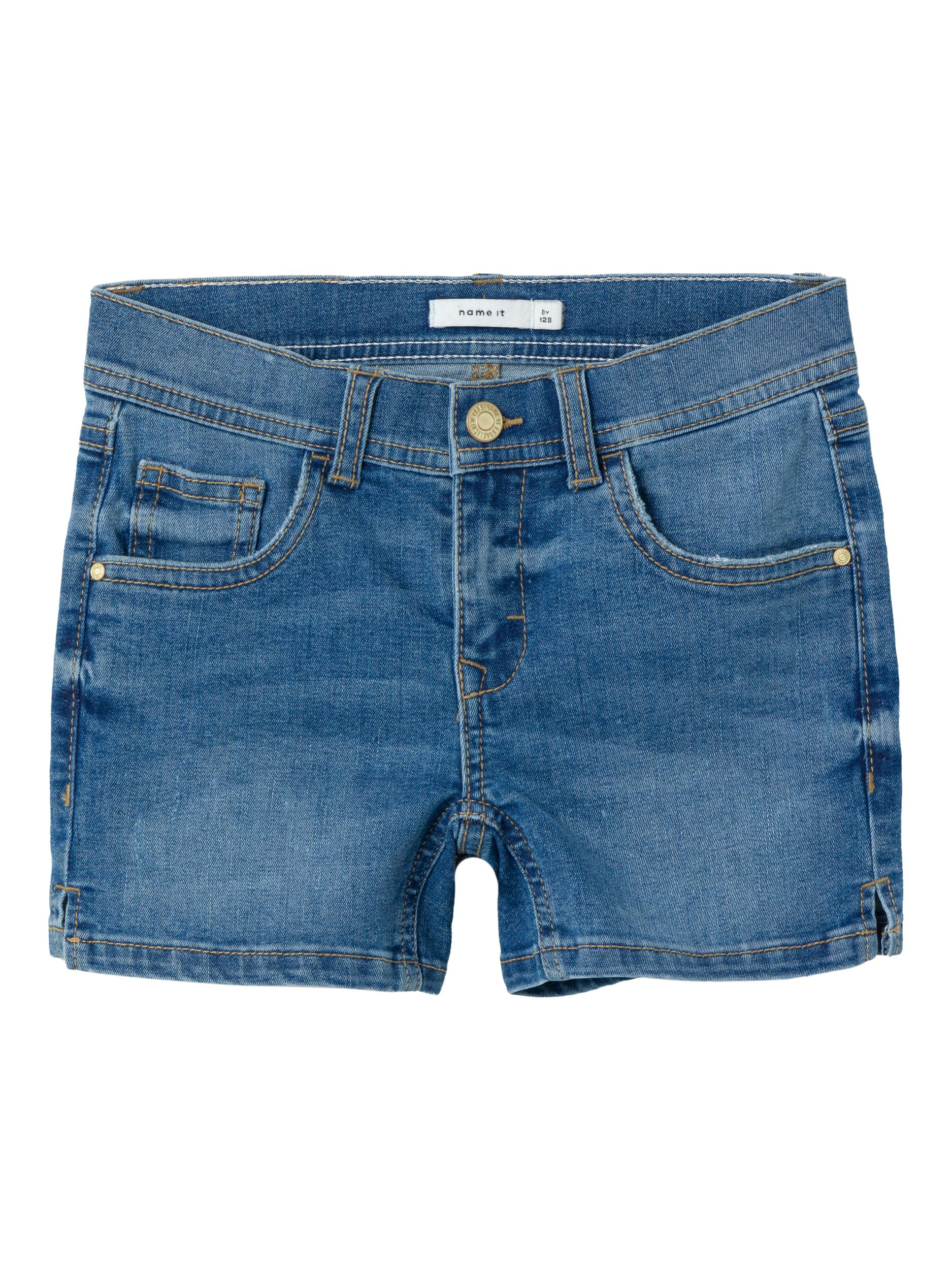 Short Medium Blue Kid