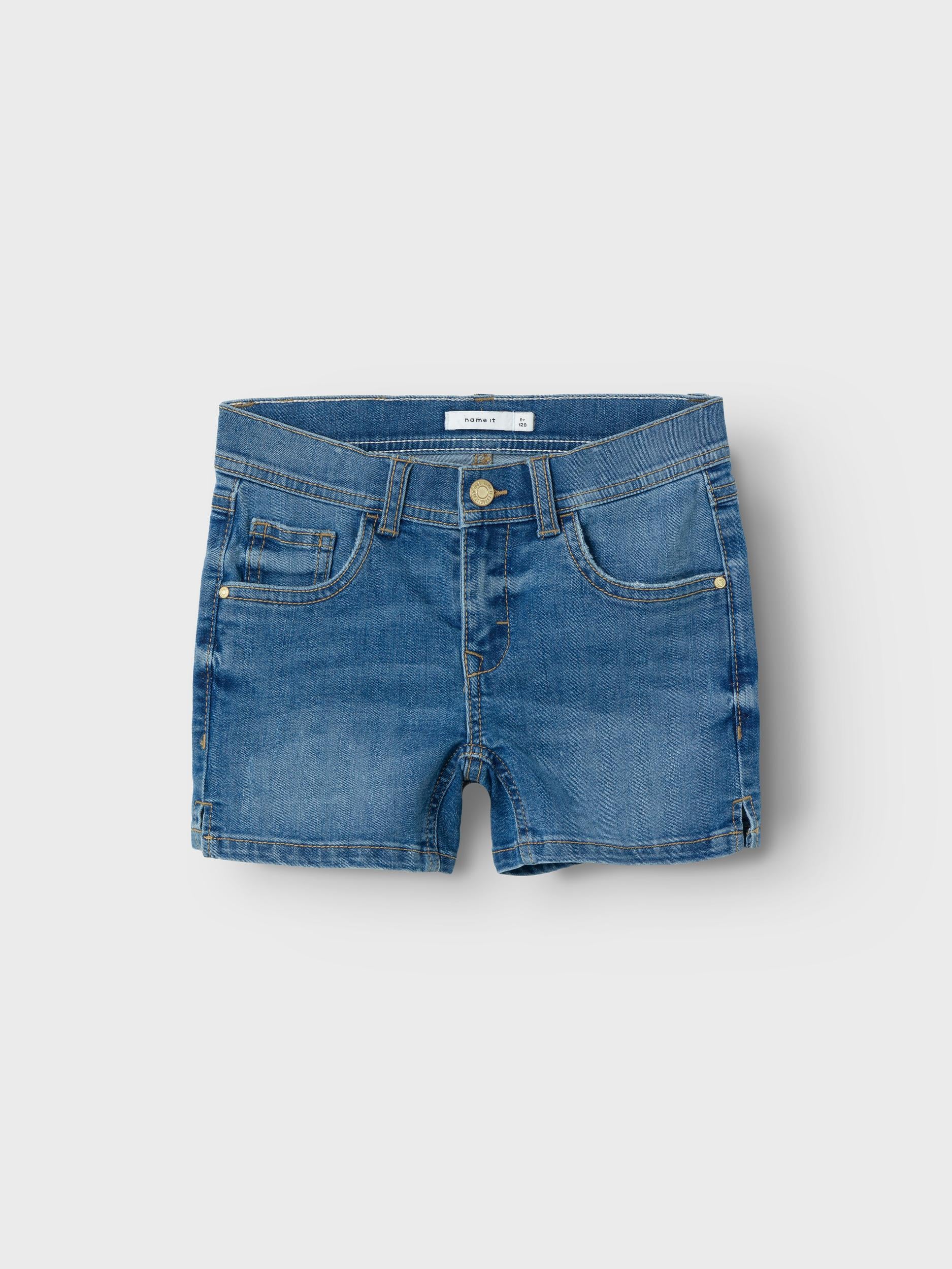 Short Medium Blue Kid