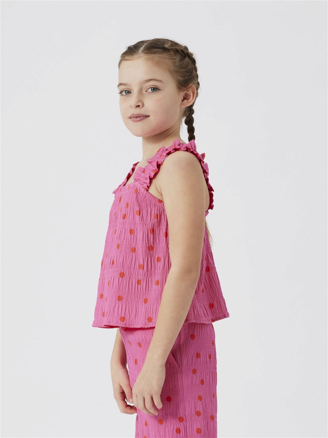 Top Lunares Fucsia Kid
