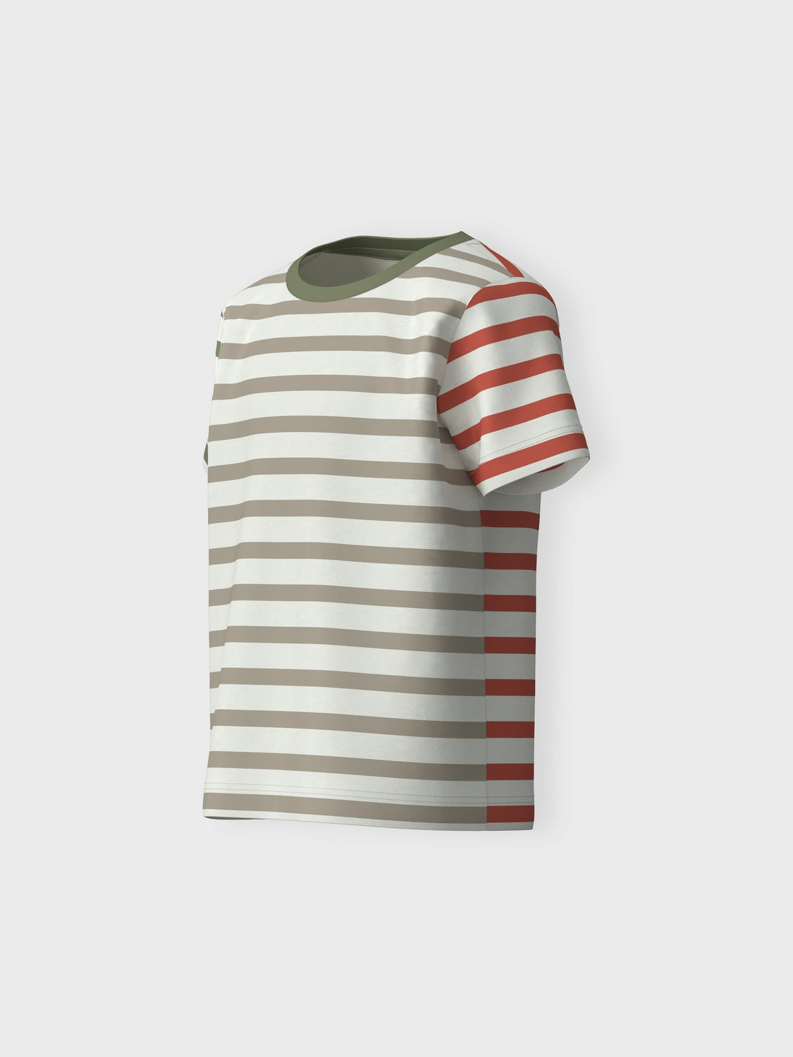 Camiseta Rayas Beige/Blanco
