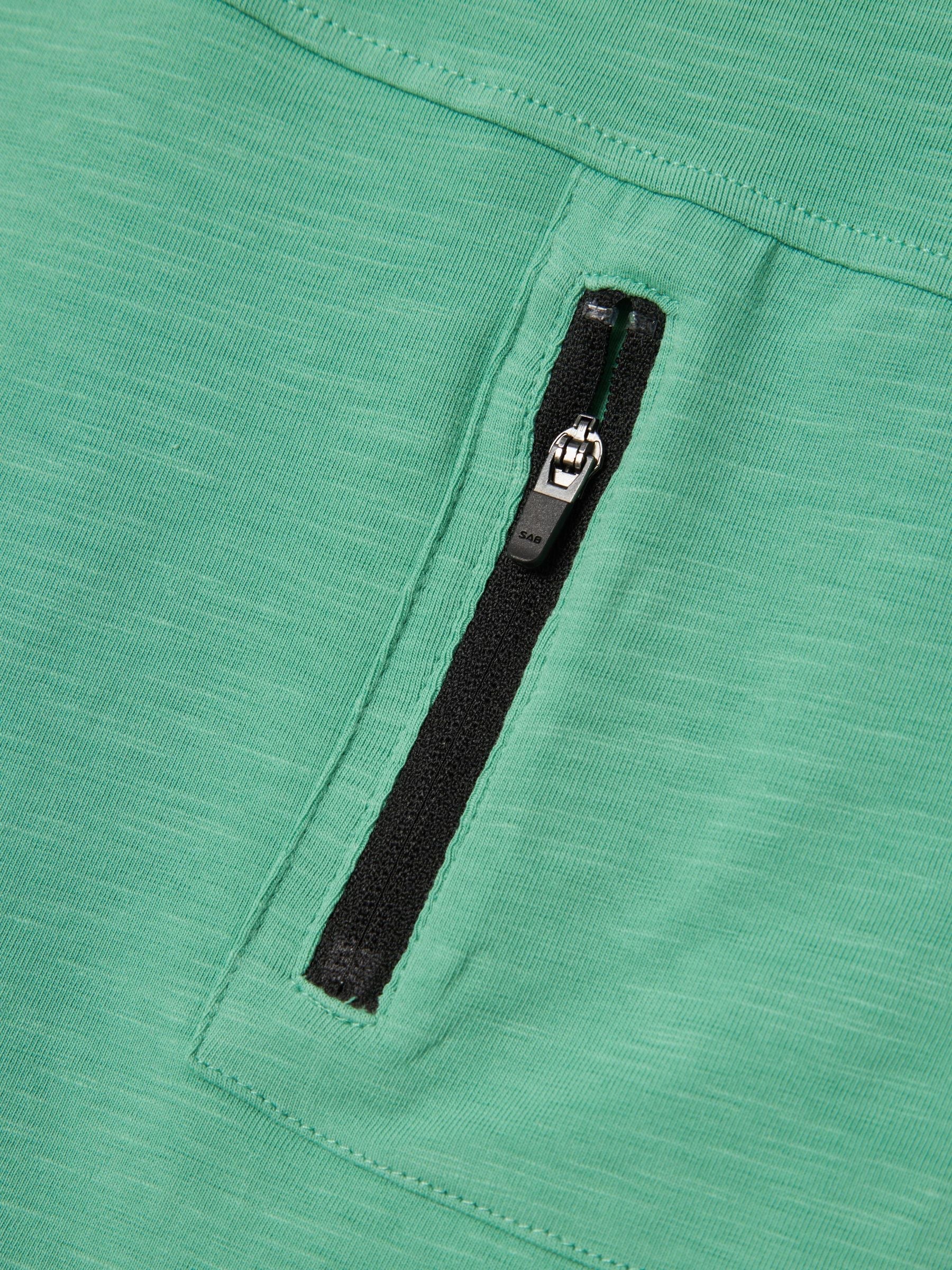 Camiseta Bolsillo Cremallera Verde