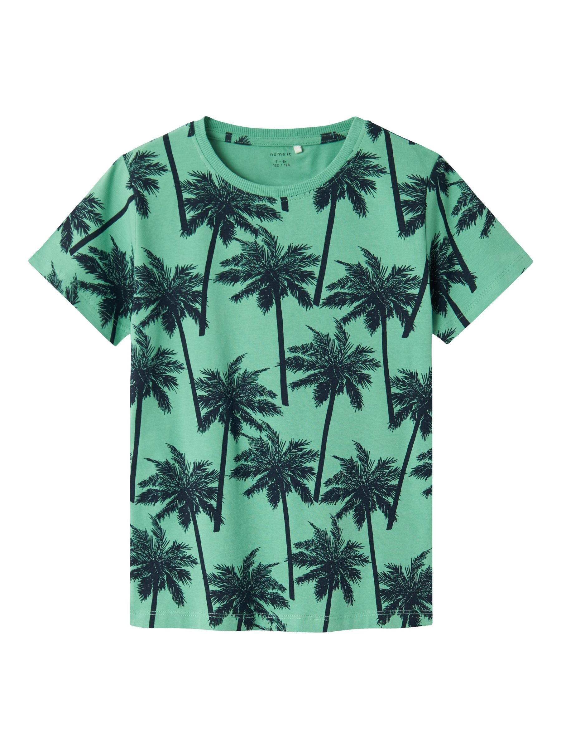 Camiseta Palmeras Verde Kid