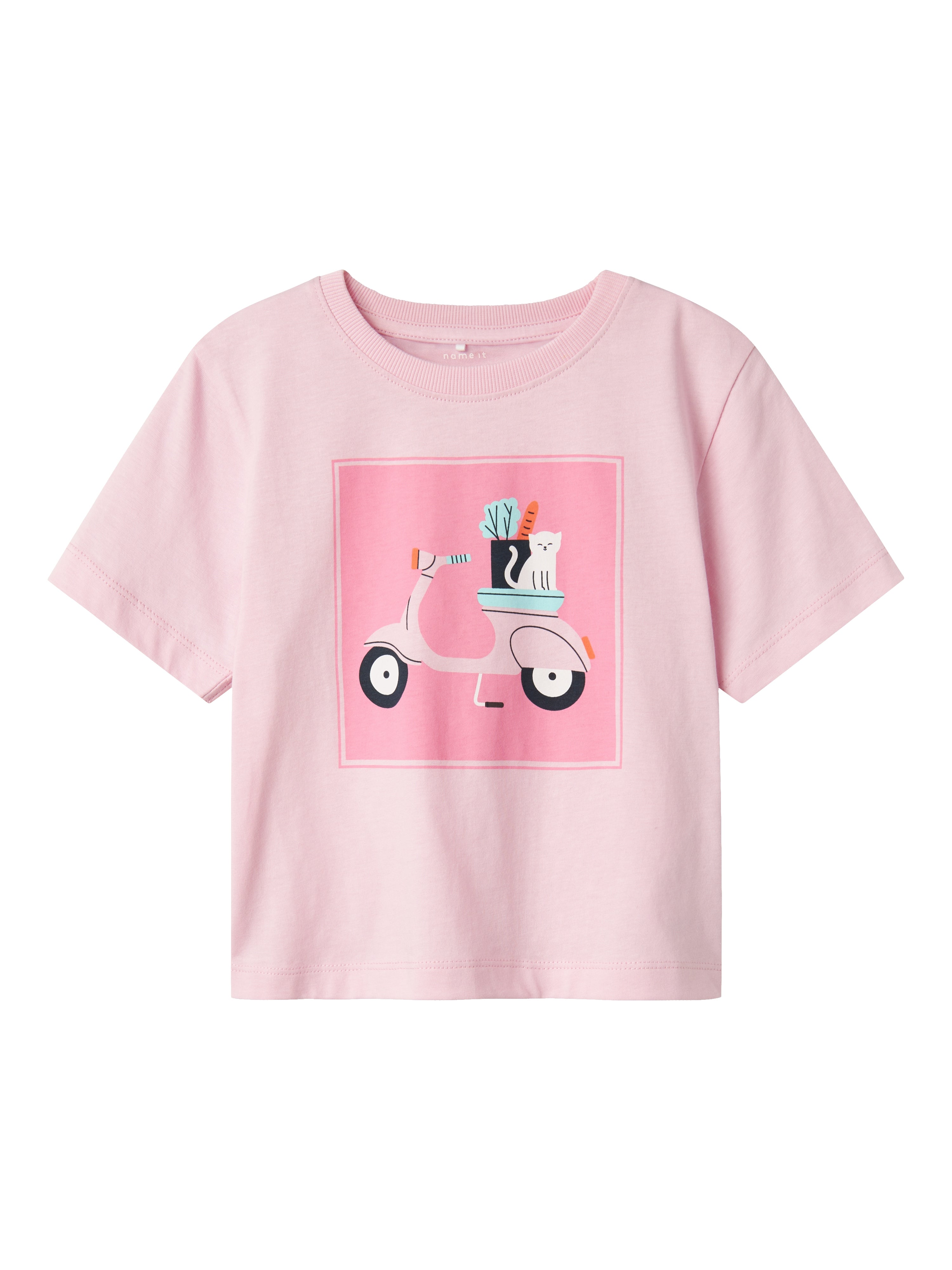 Camiseta Vespa Gato Rosa