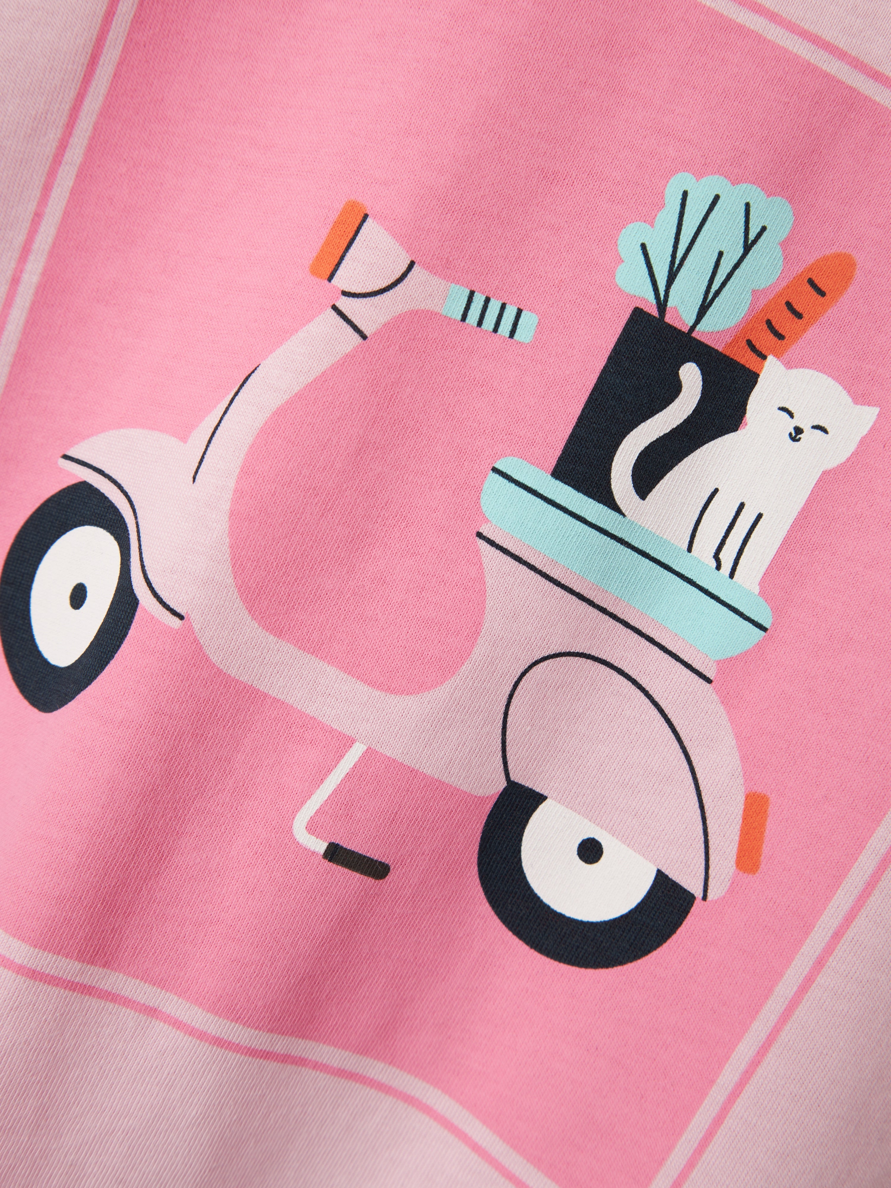 Camiseta Vespa Gato Rosa