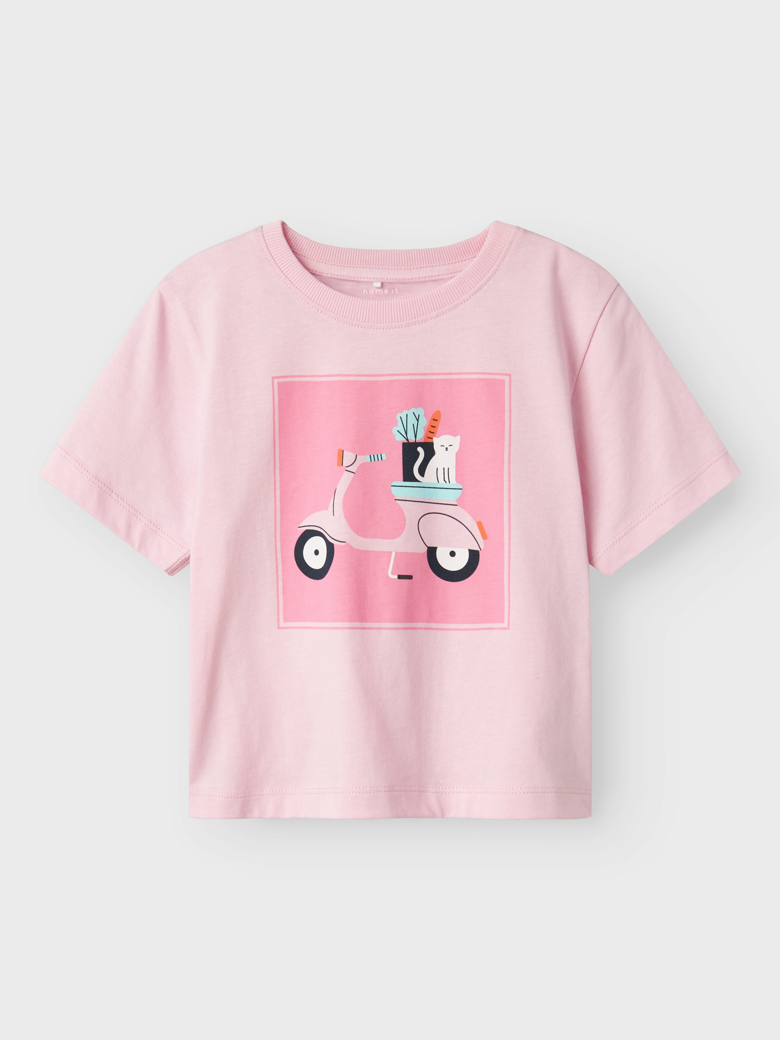 Camiseta Vespa Gato Rosa