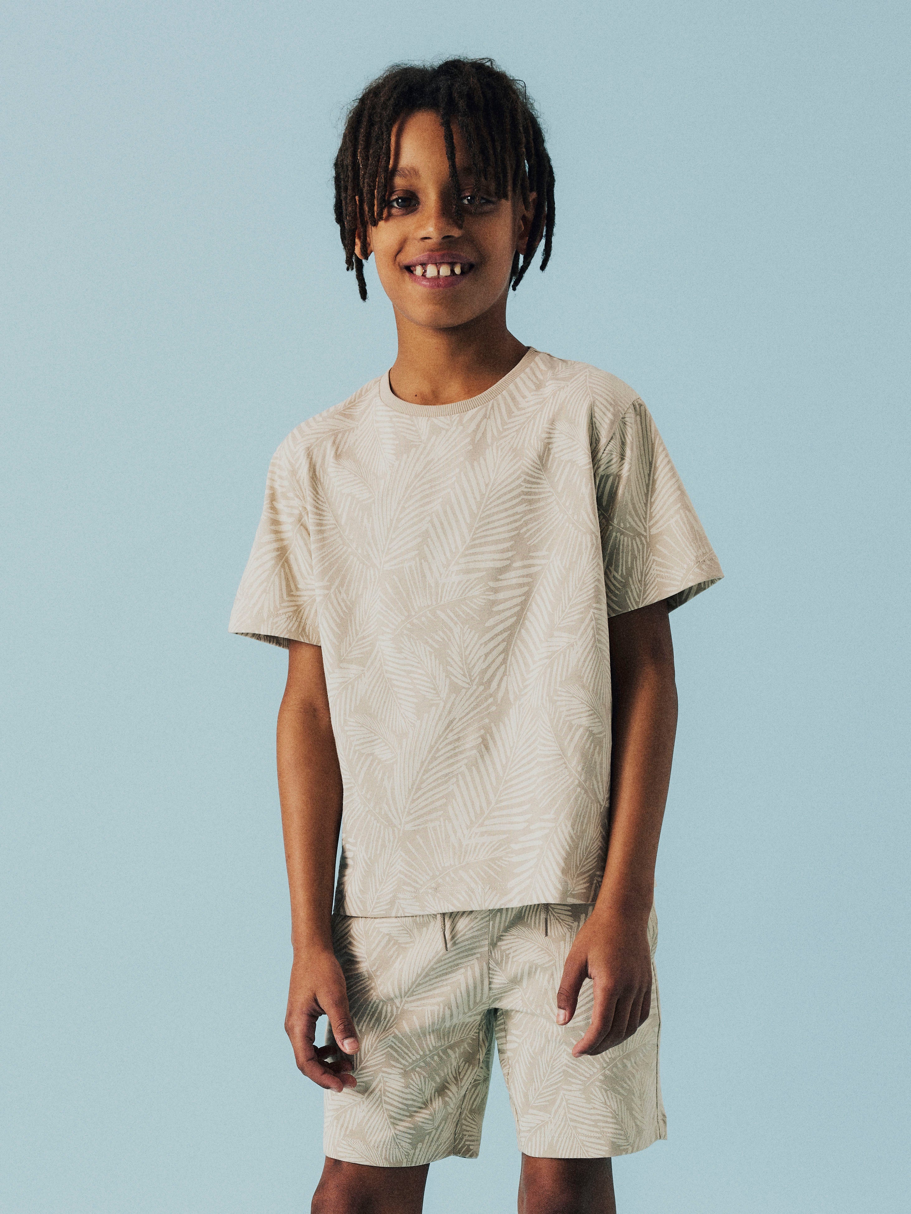 Camiseta Tropical Beige Kid