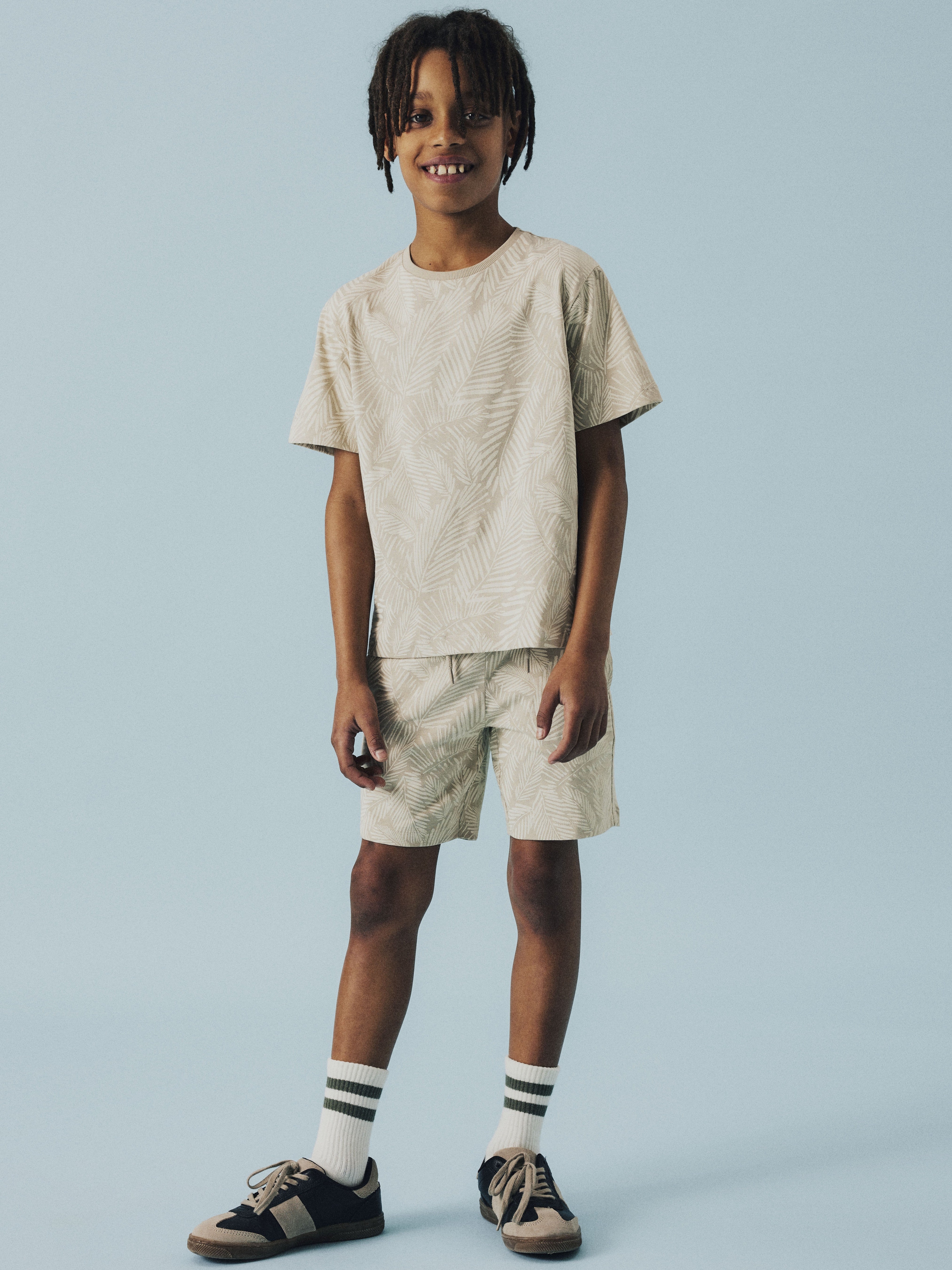 Camiseta Tropical Beige Kid