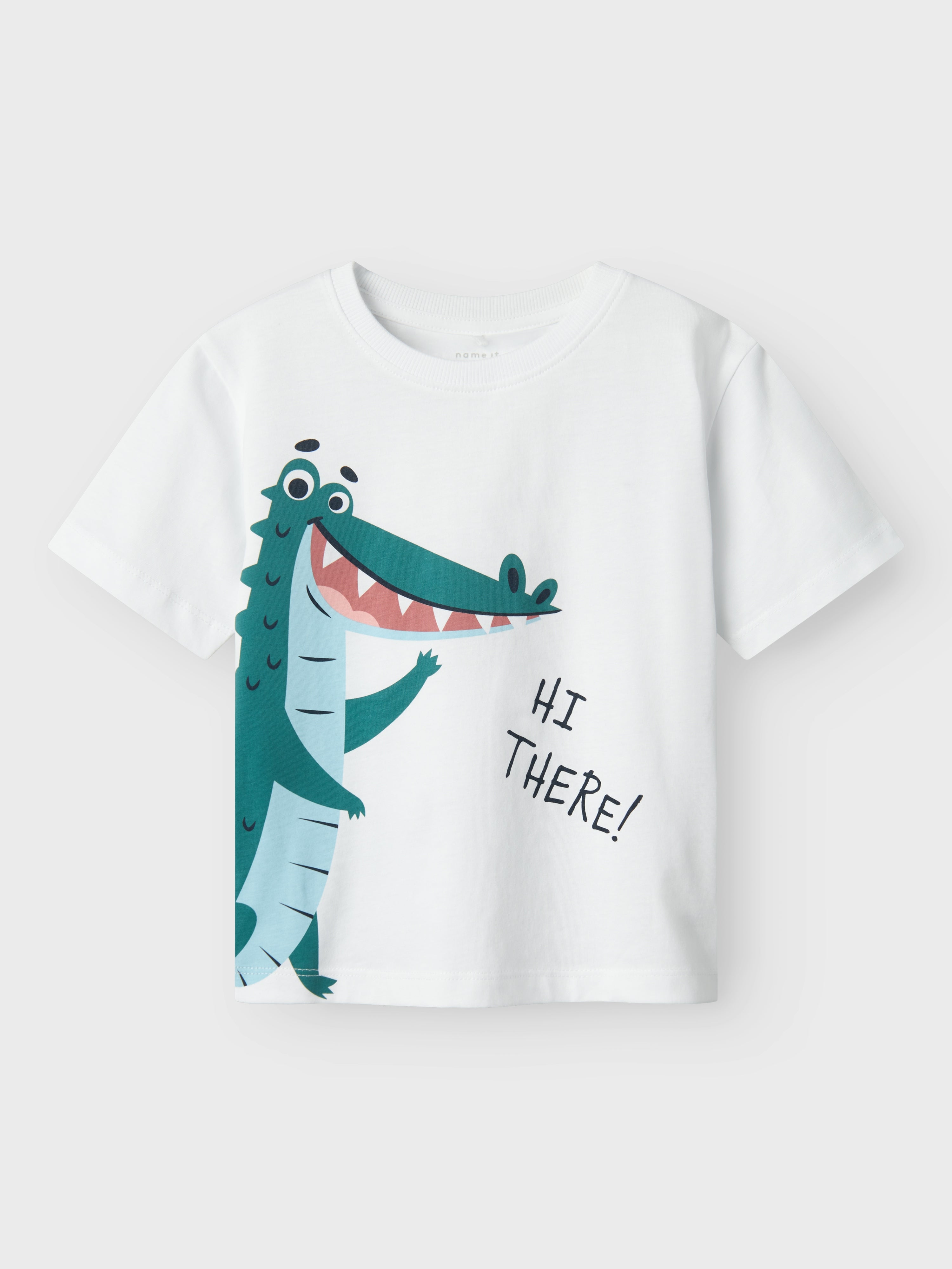 Camiseta Cocodrilo Blanca