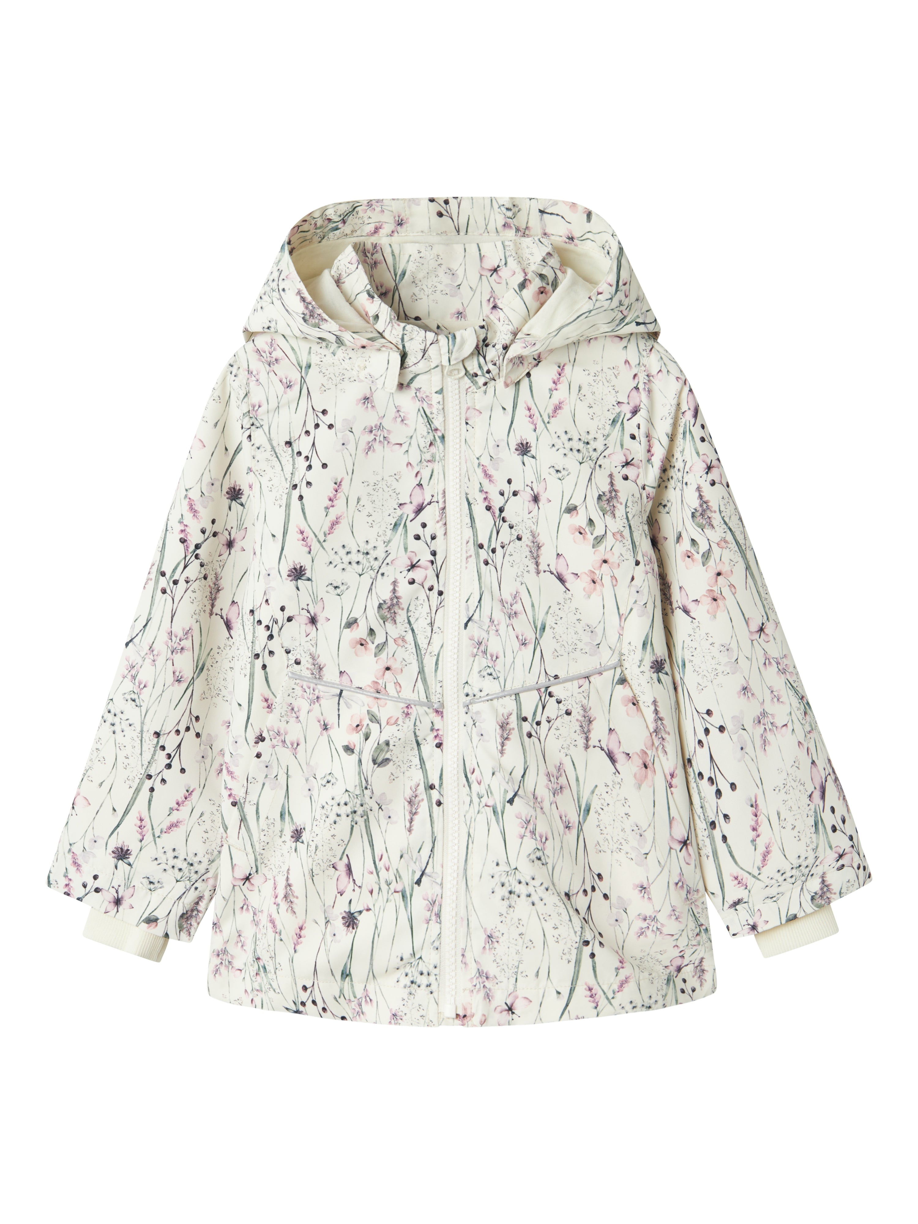 Cortavientos Floral Blanco Mini