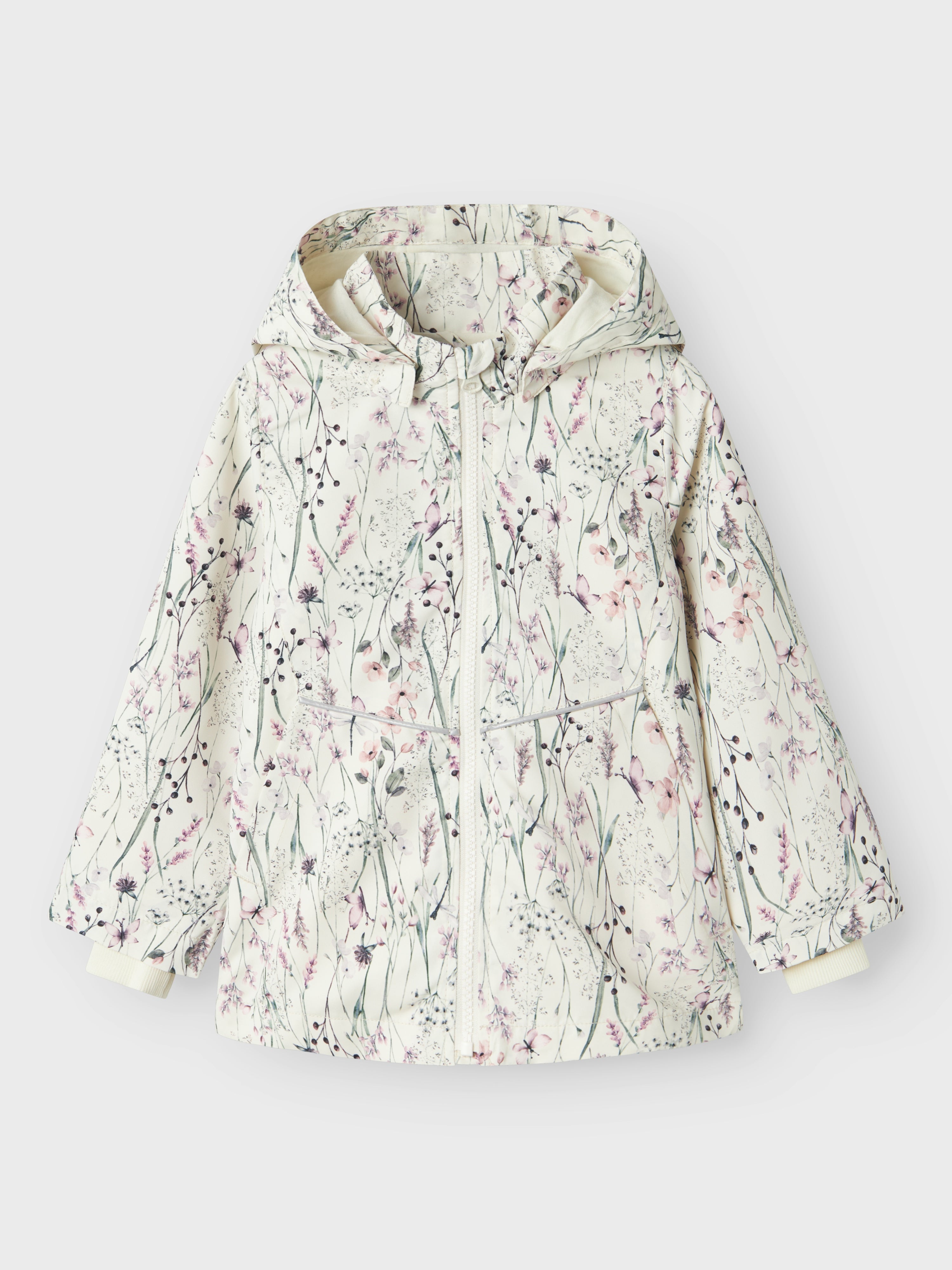 Cortavientos Floral Blanco Mini