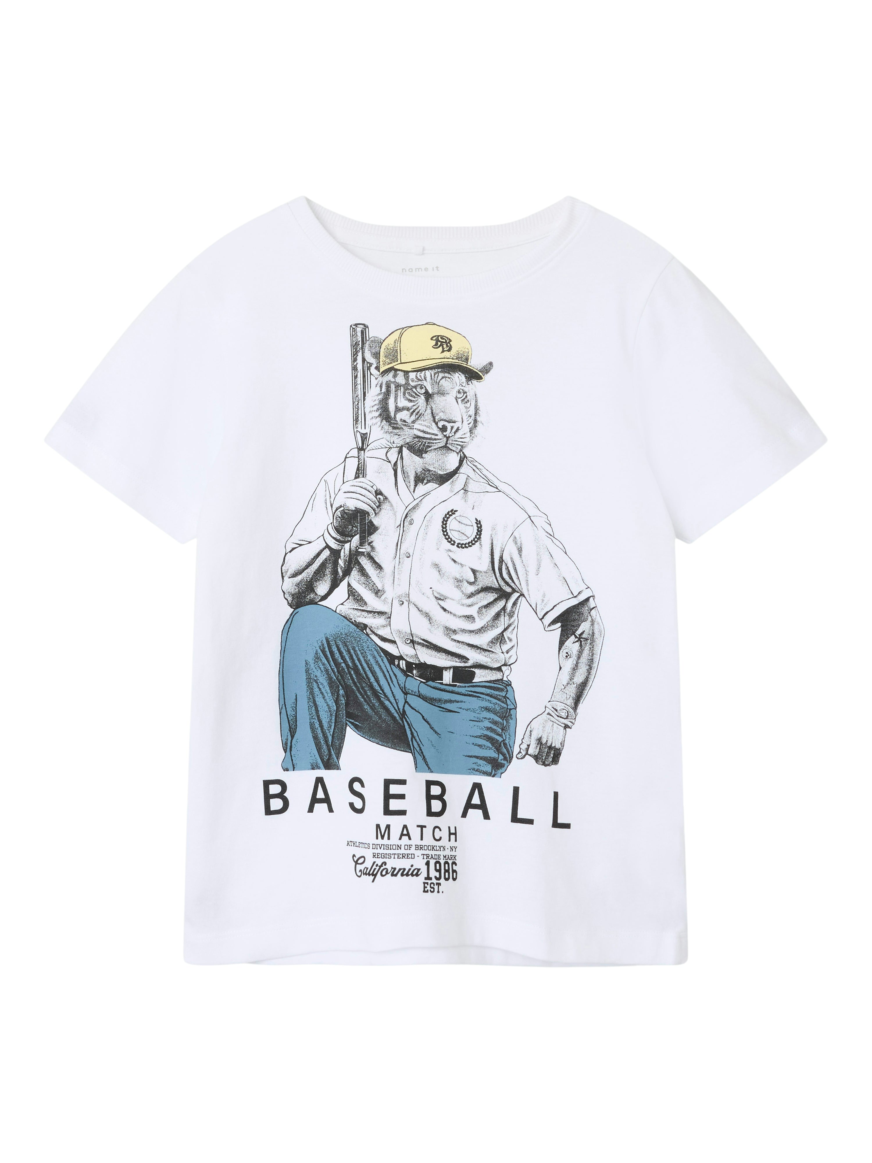 Camiseta Baseball Tigre Blanca