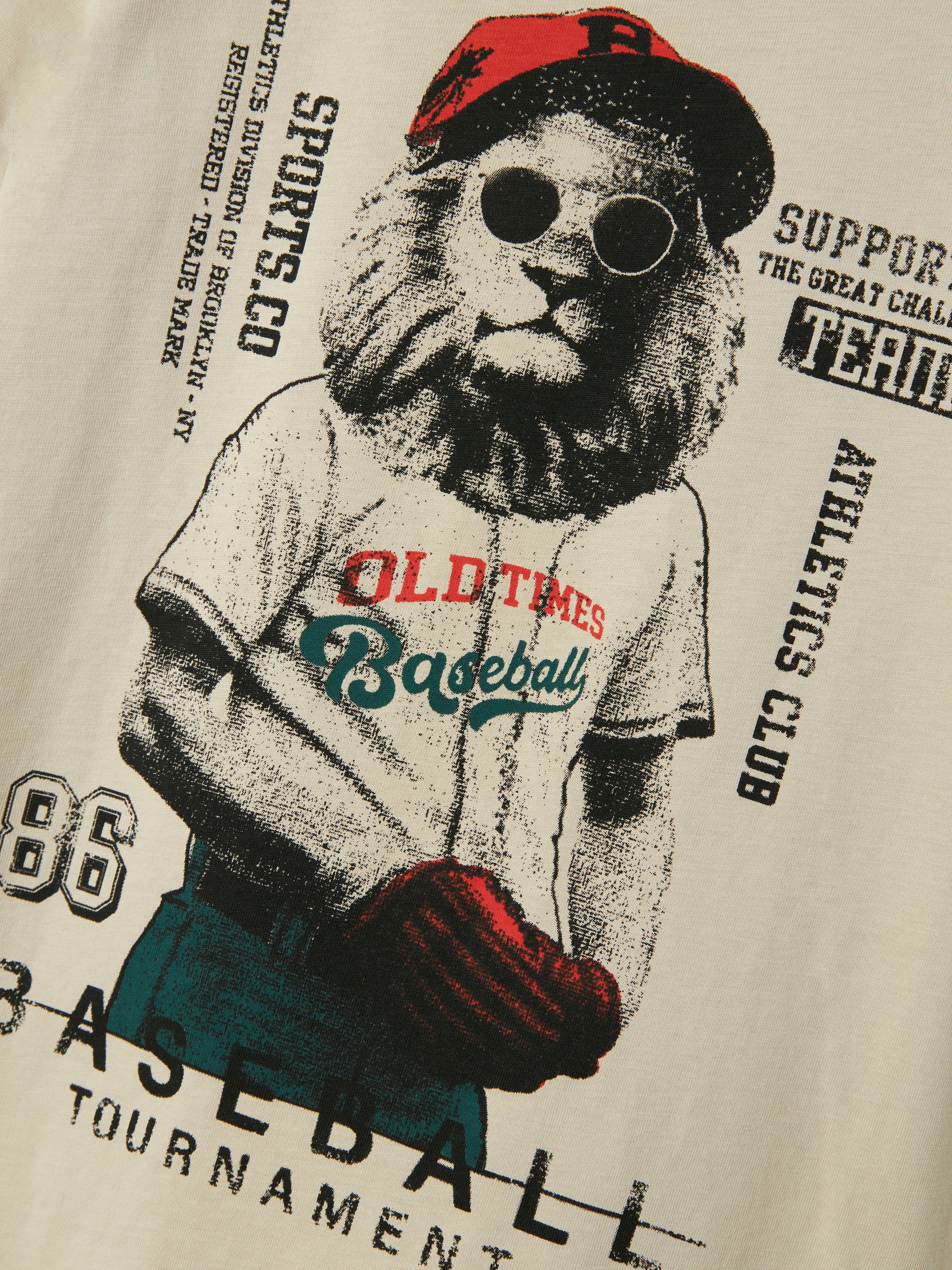 Camiseta Baseball Leon Khaki