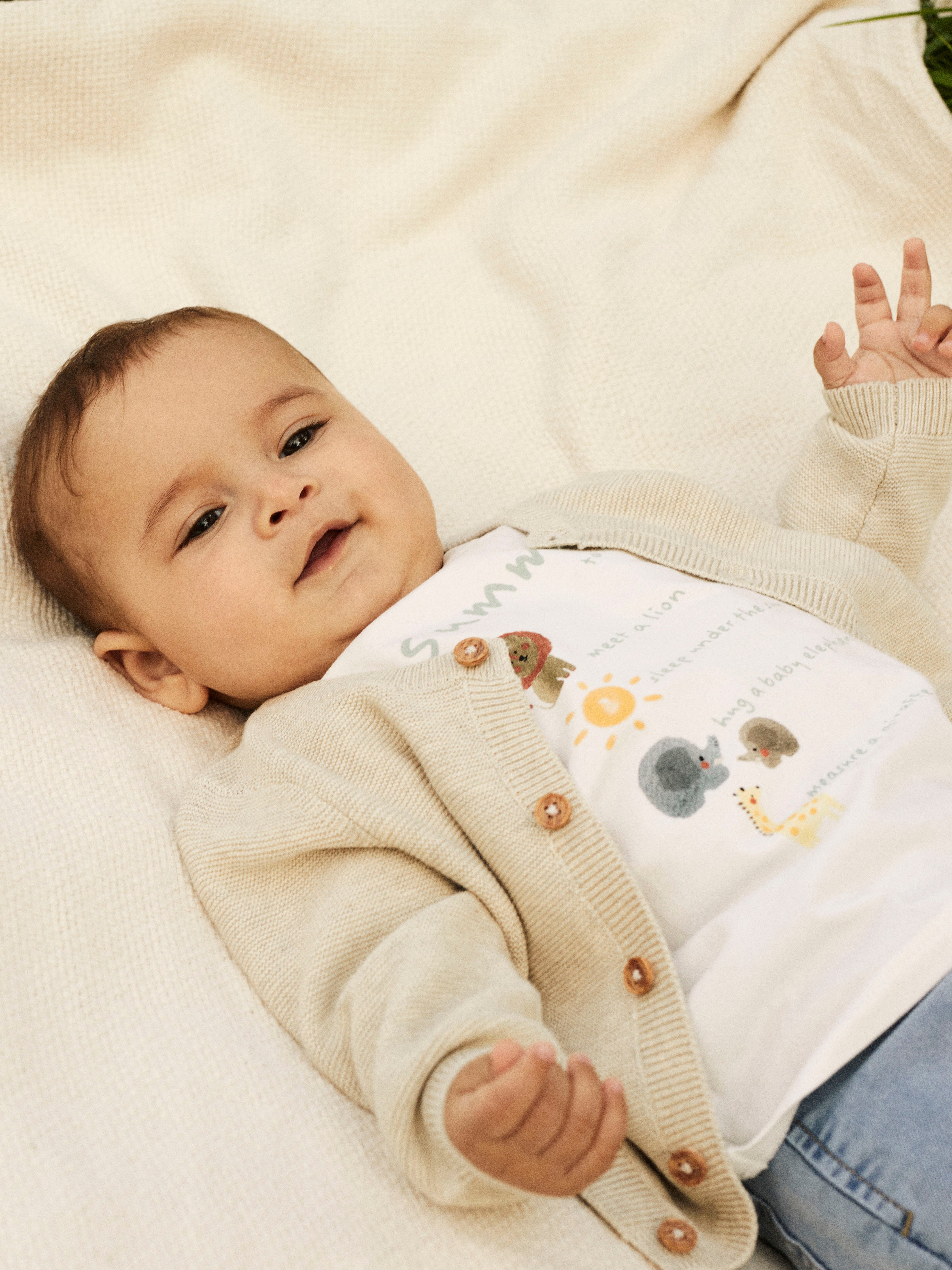 Camiseta Summer Animales Blanca Bebé