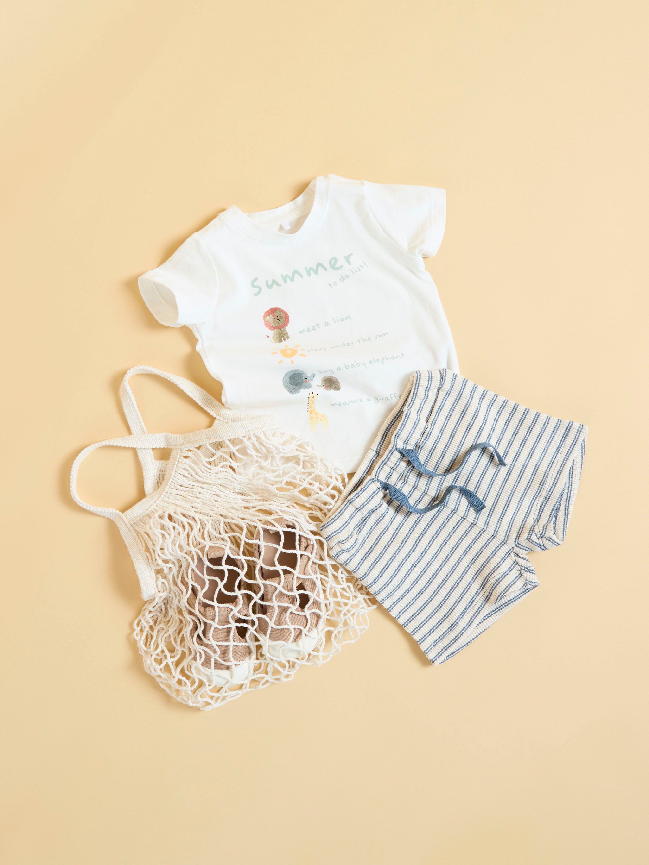 Camiseta Summer Animales Blanca Bebé