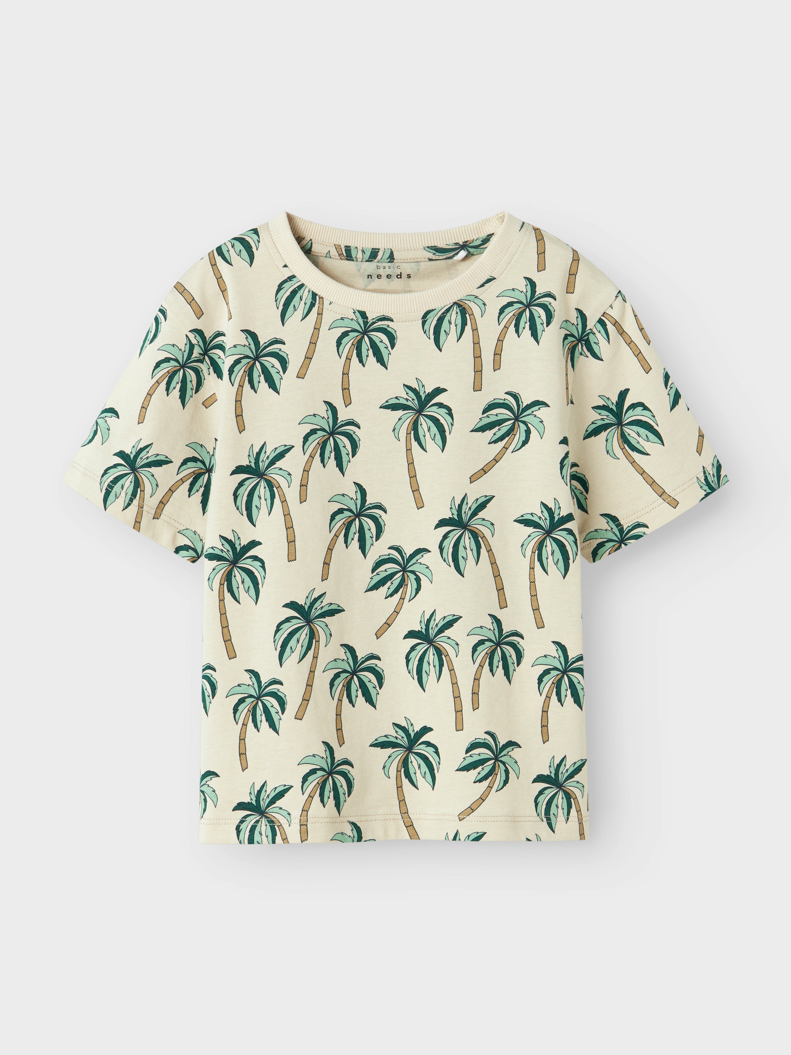 Camiseta Beige Palmeras