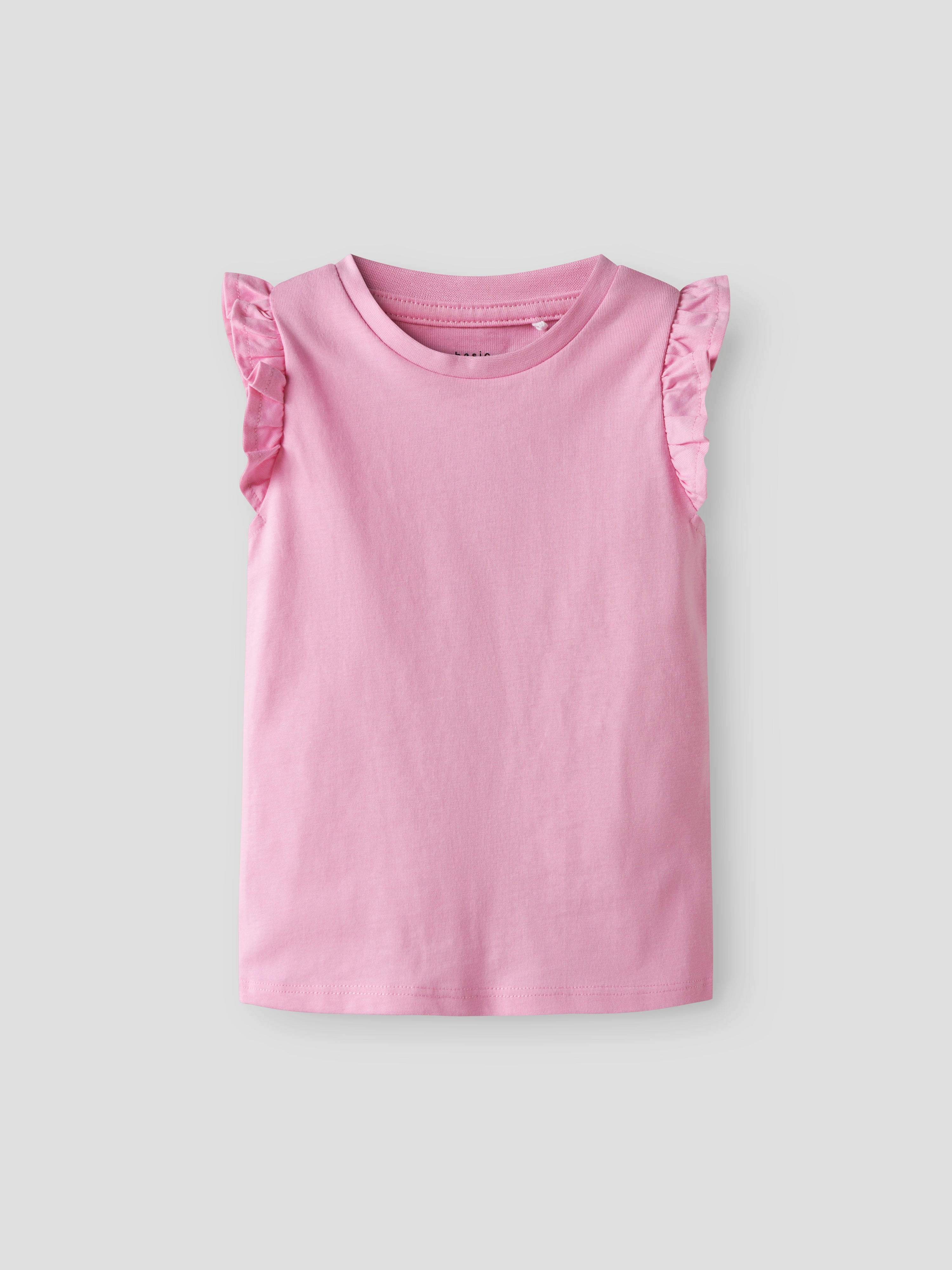 Camiseta Básica Volantes Pink