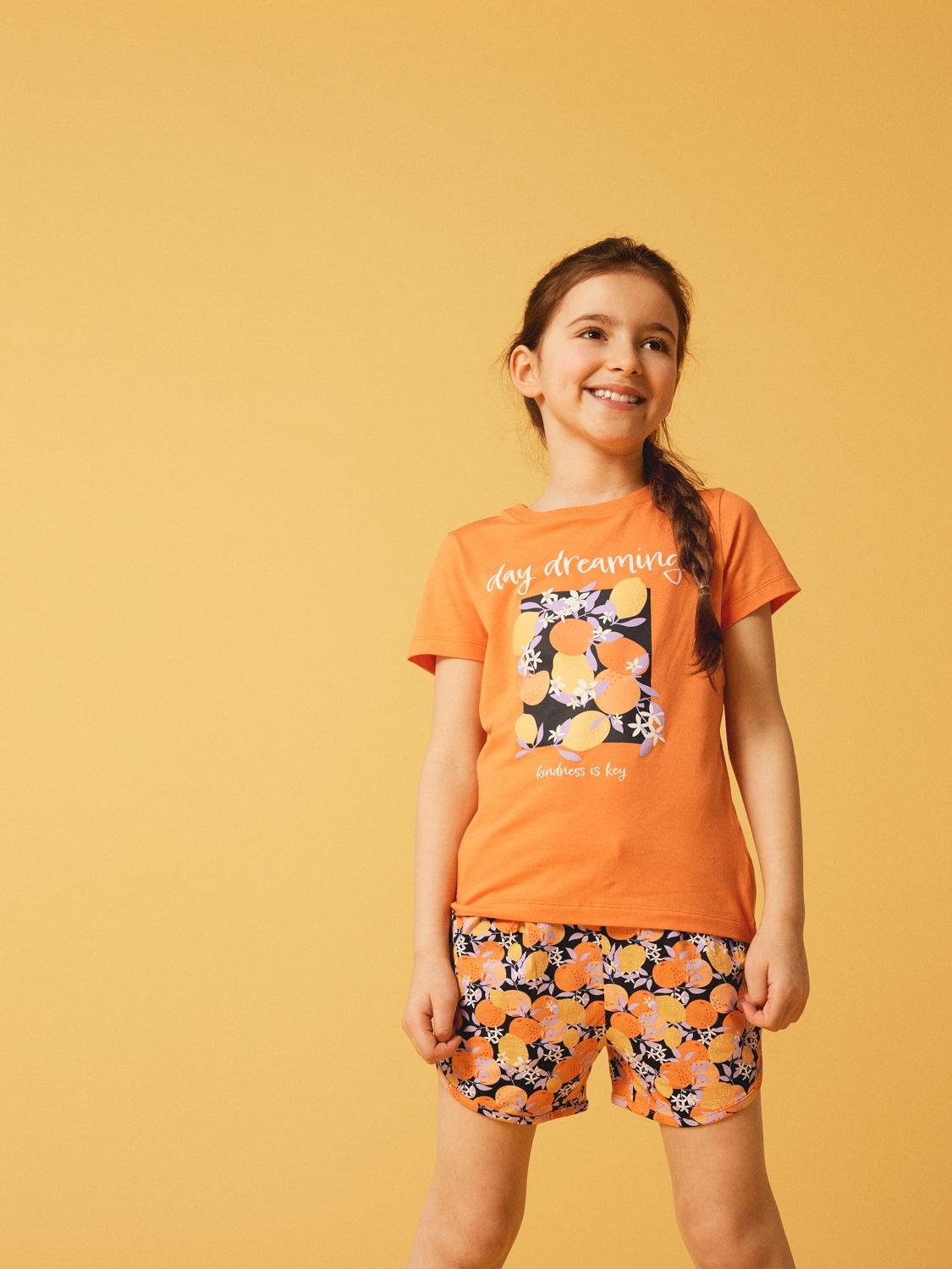 Camiseta Day Dreaming Naranja Kid