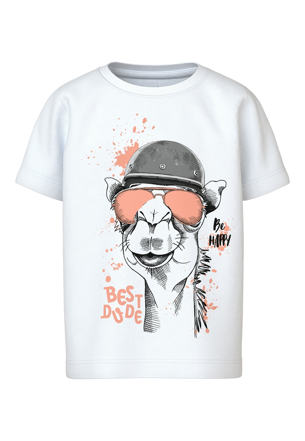 Camiseta Camello Gafas Blanca