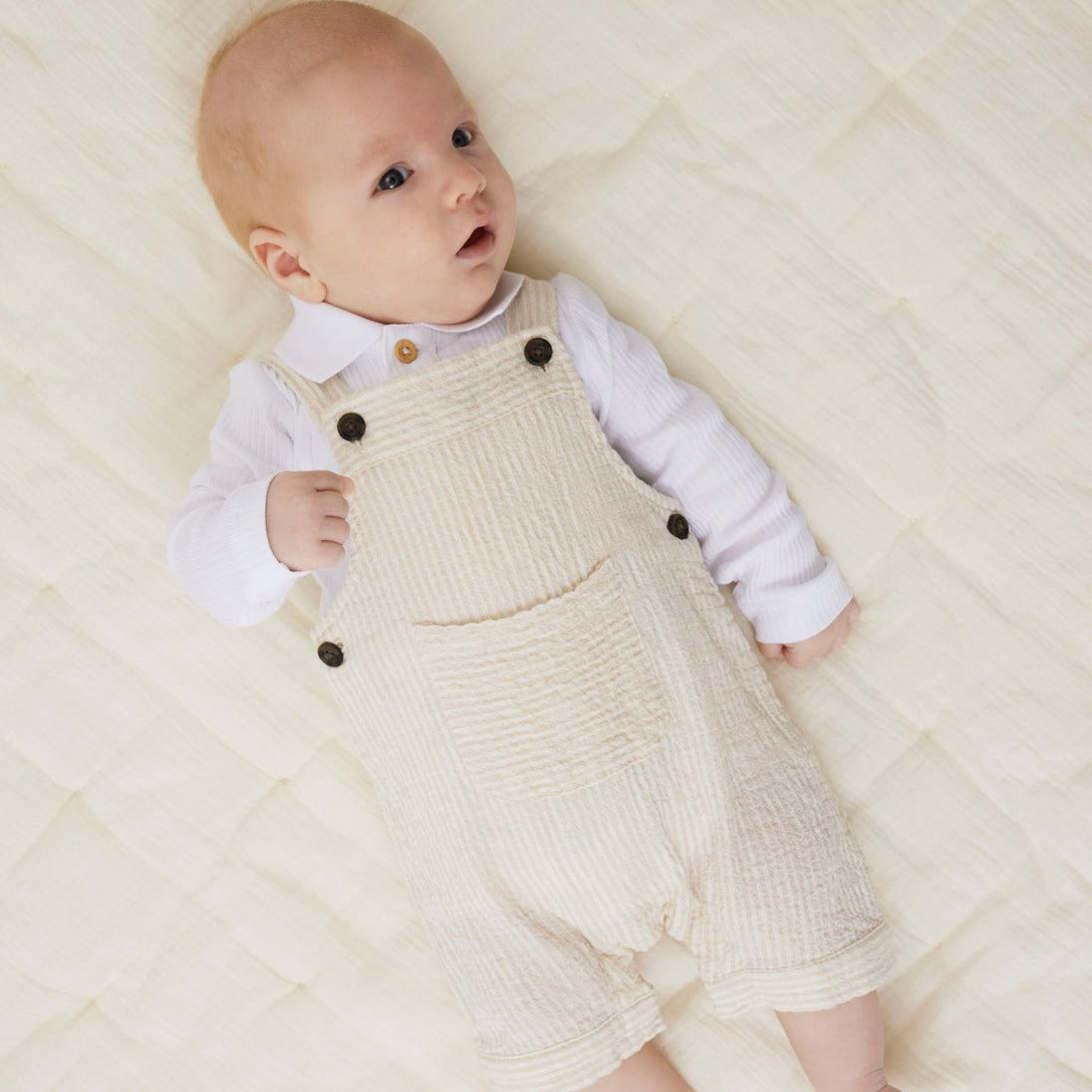 Peto Bebé Rayas Beige