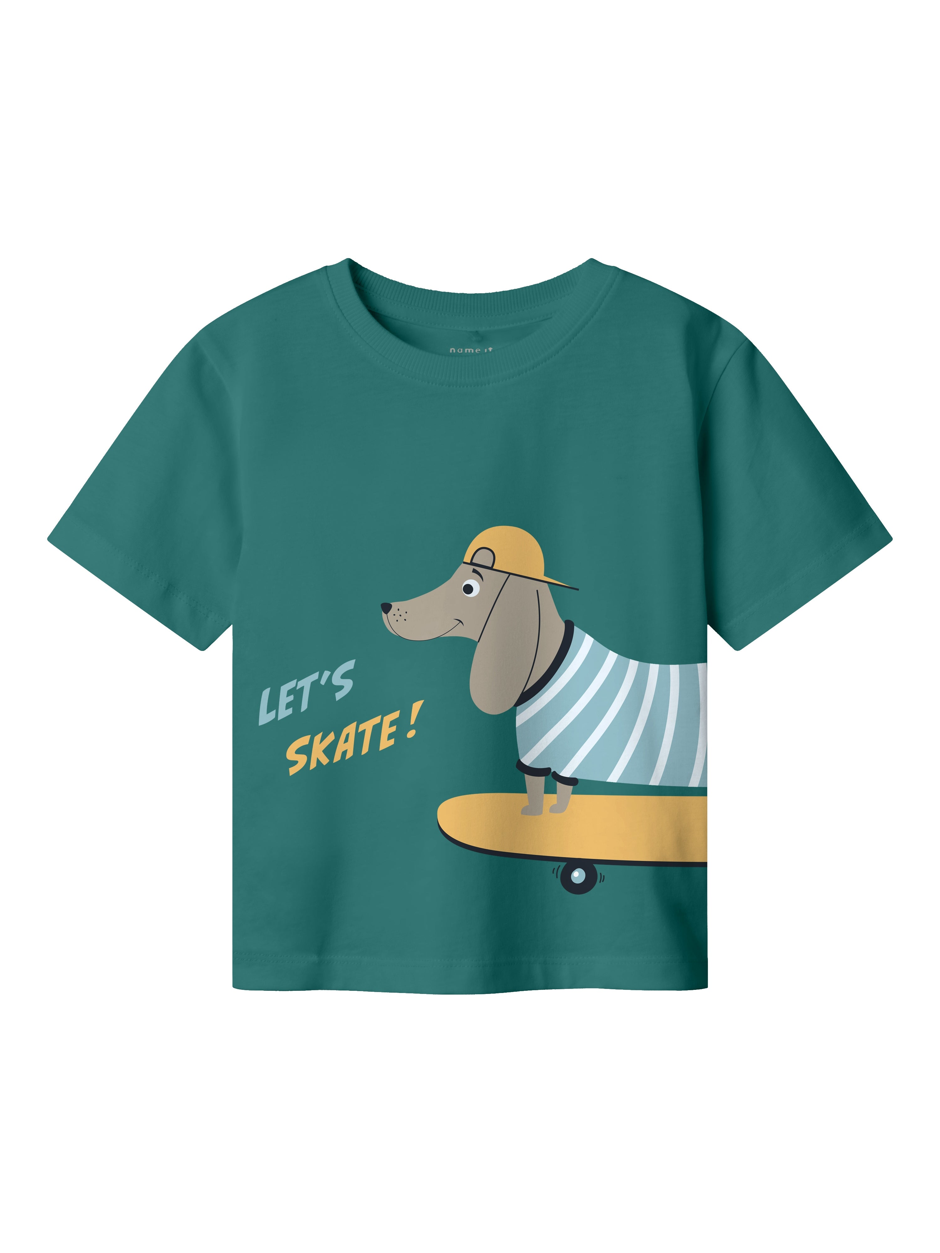 Camiseta Salchicha Skate Verde