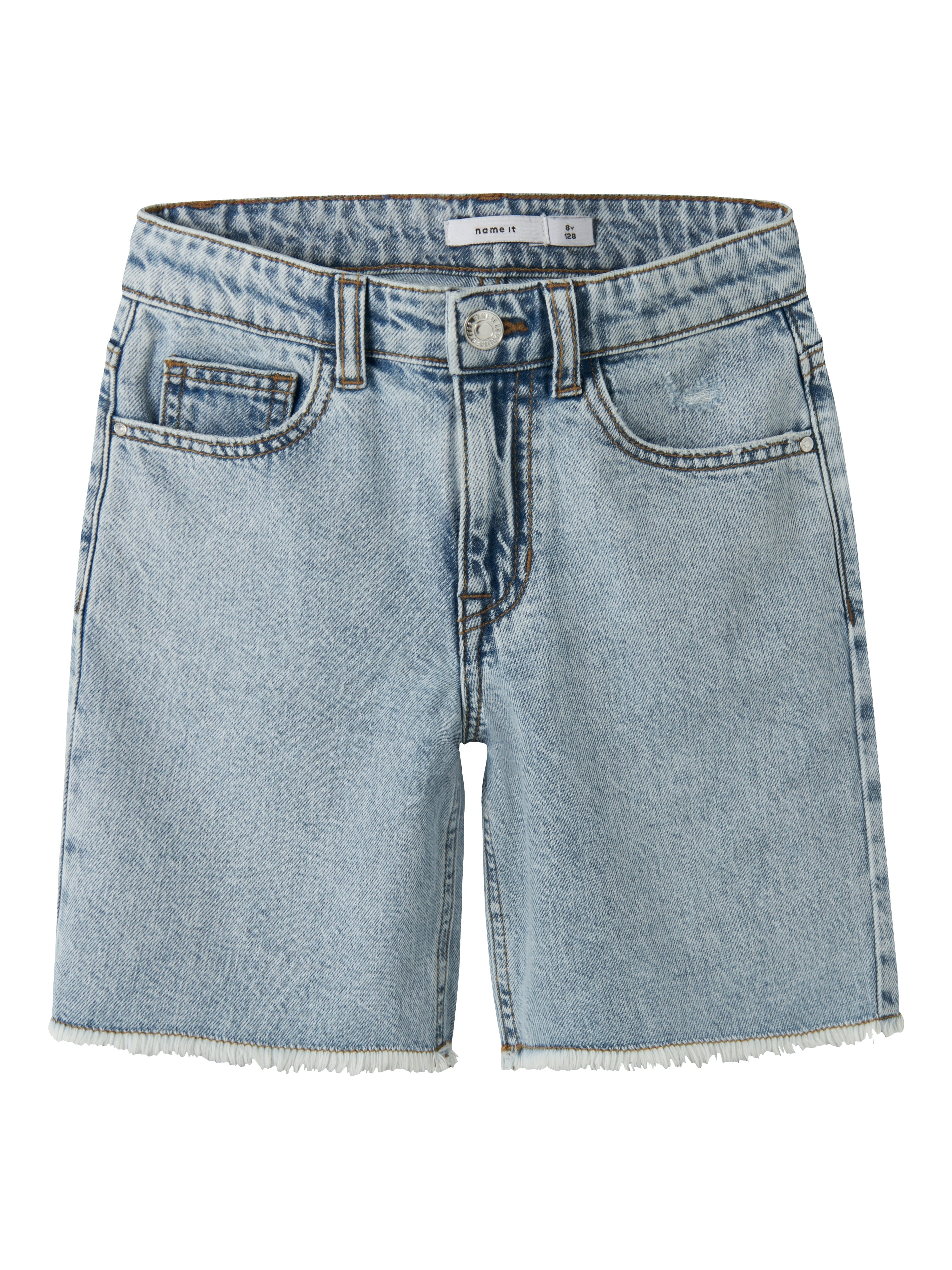 Bermuda Deshilachada Light Blue Kid