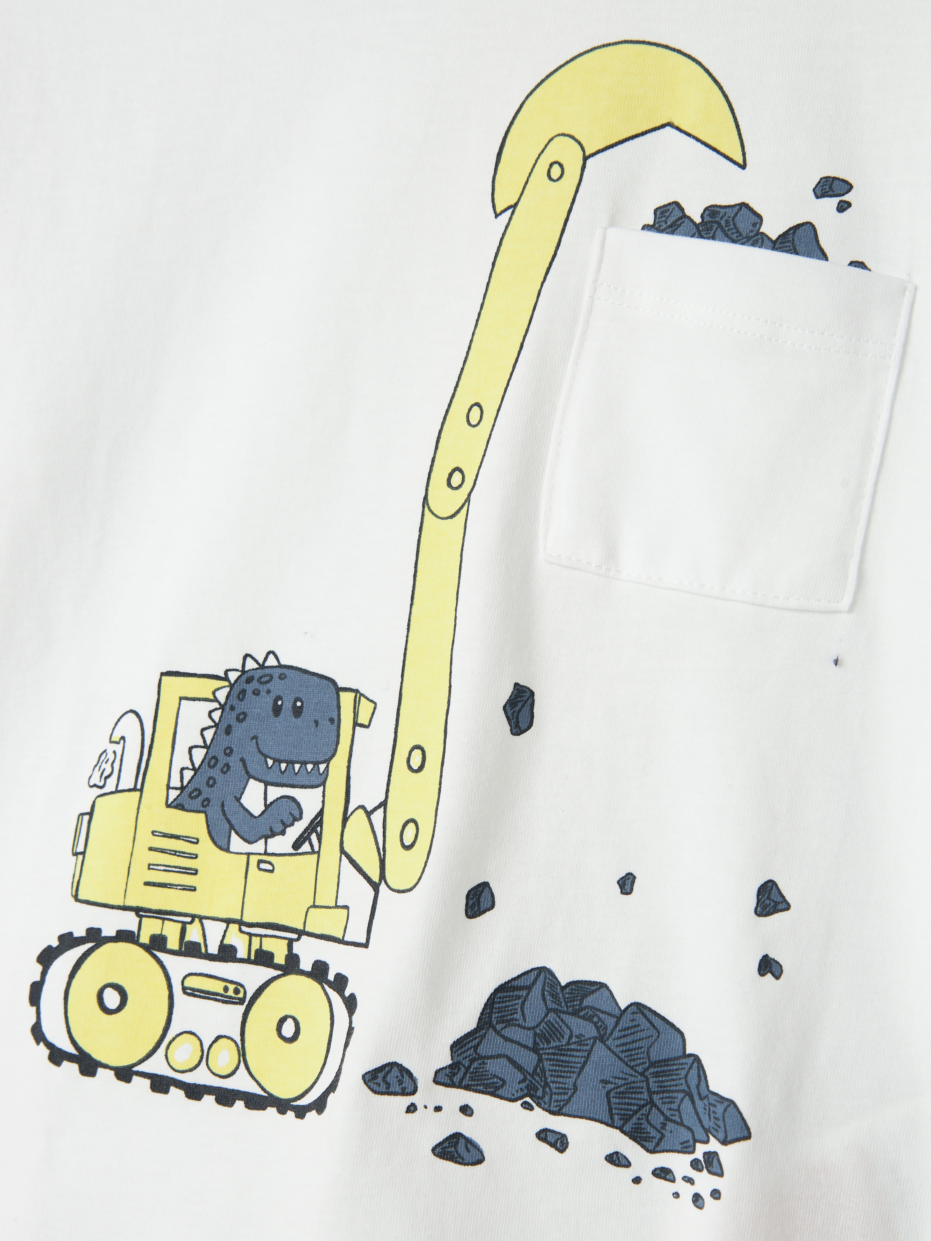 Camiseta Tractor Dino Blanca Mini